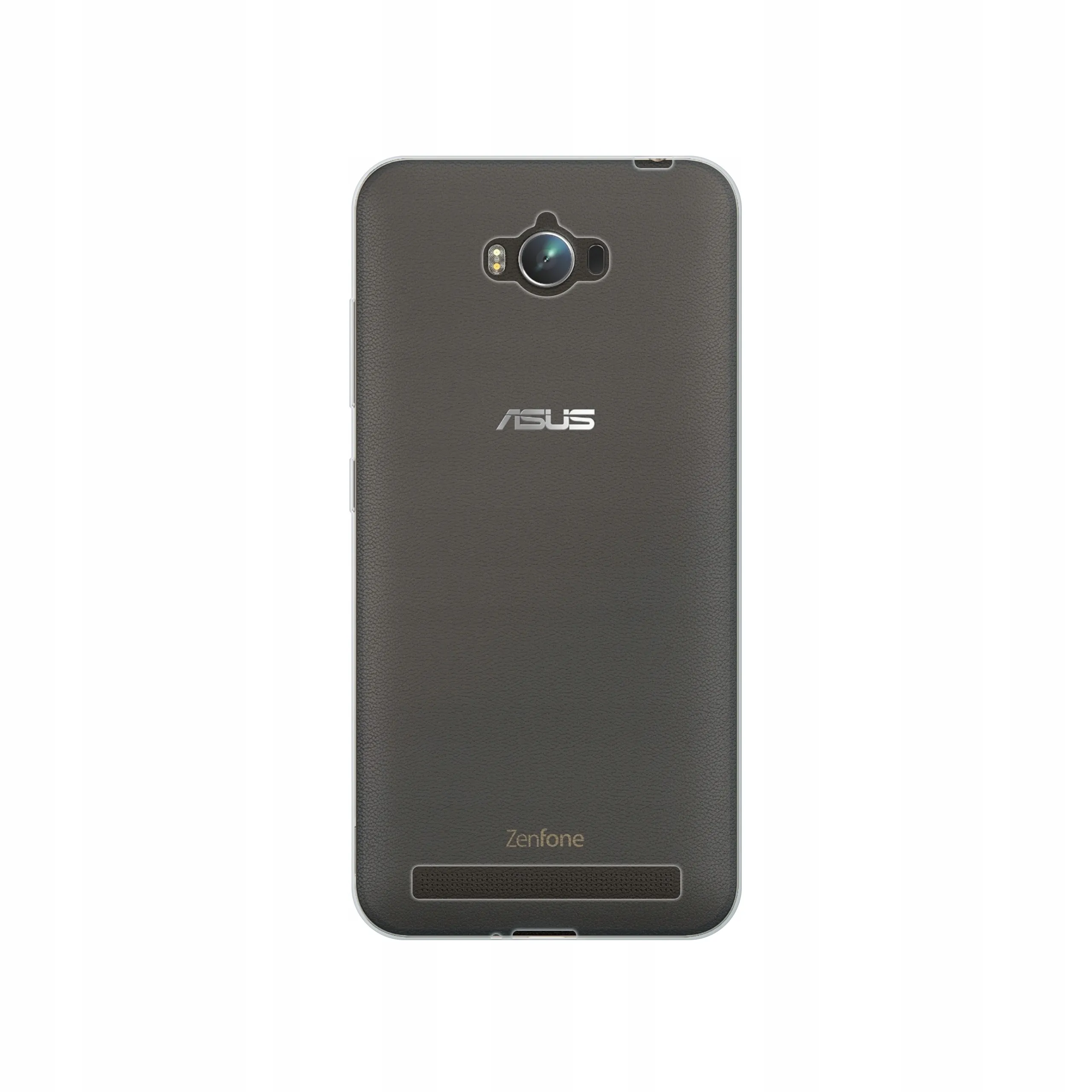 Etui silikonowe przezroczyste Polski Banan nałożone na telefon Asus Zenfone Max ZC550KL