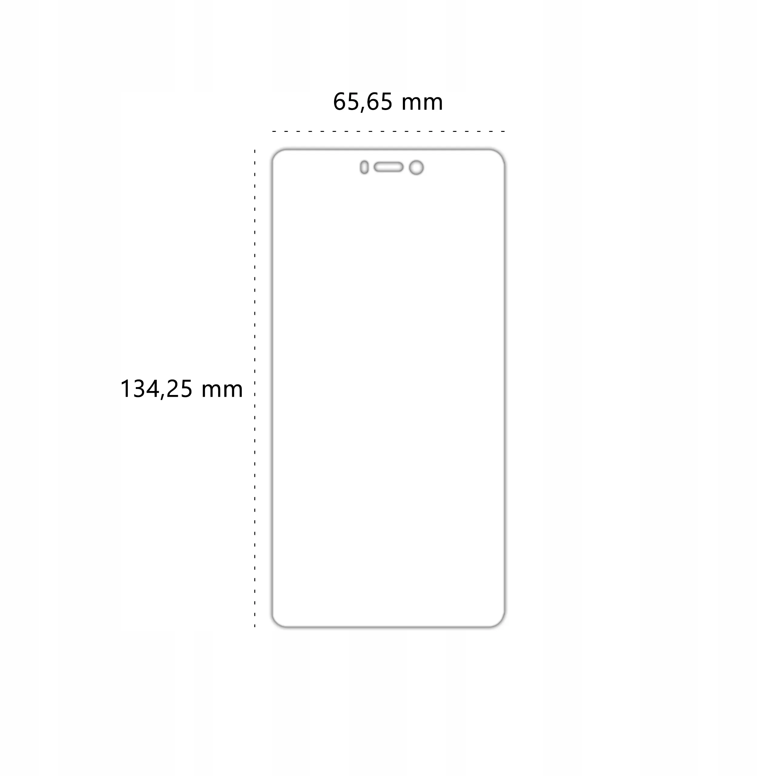 Wymiary szkła hartowanego Polski Banan BananShield do telefonu Xiaomi Mi 4c / Mi 4i