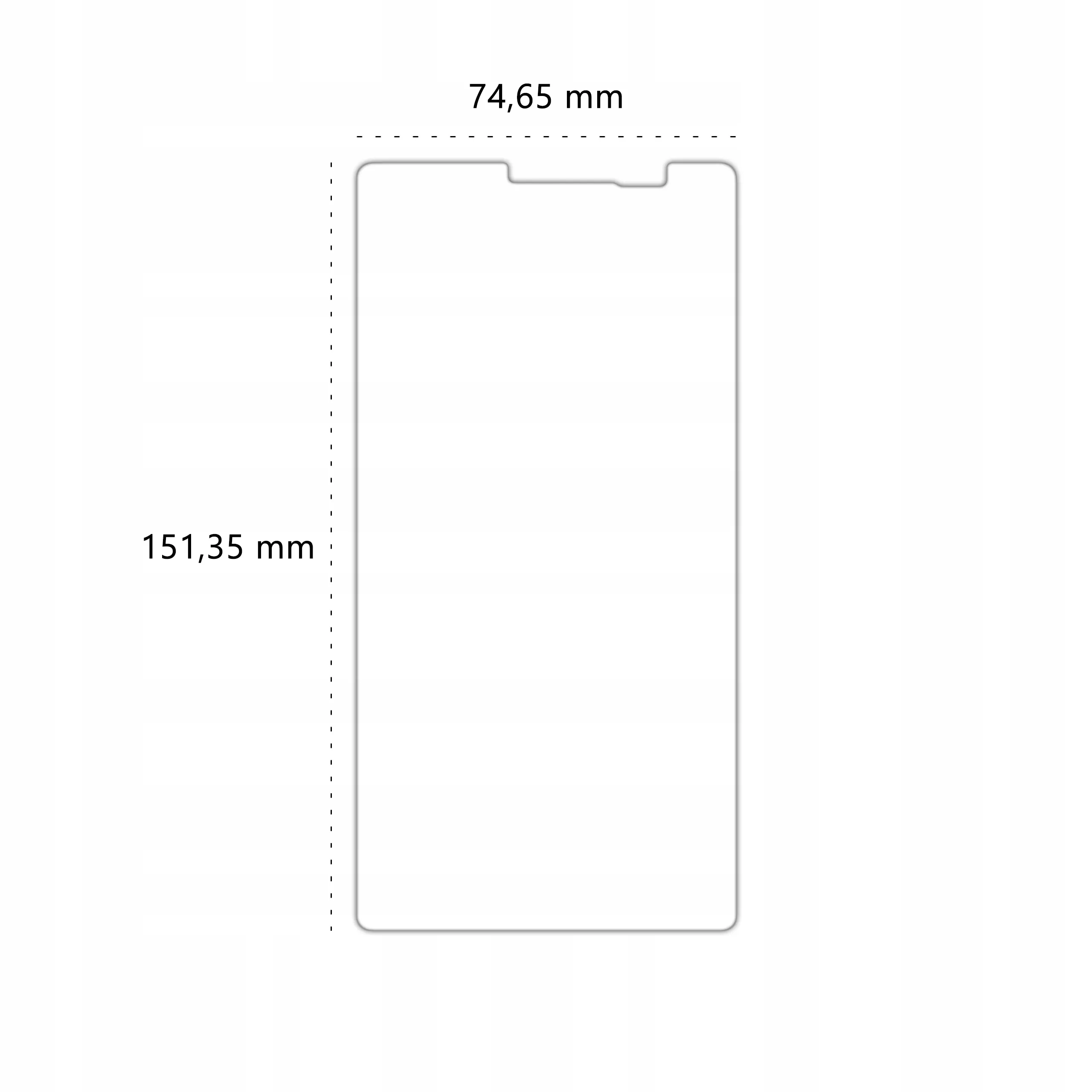 Wymiary szkła hartowanego Polski Banan BananShield do telefonu Huawei Mate 8