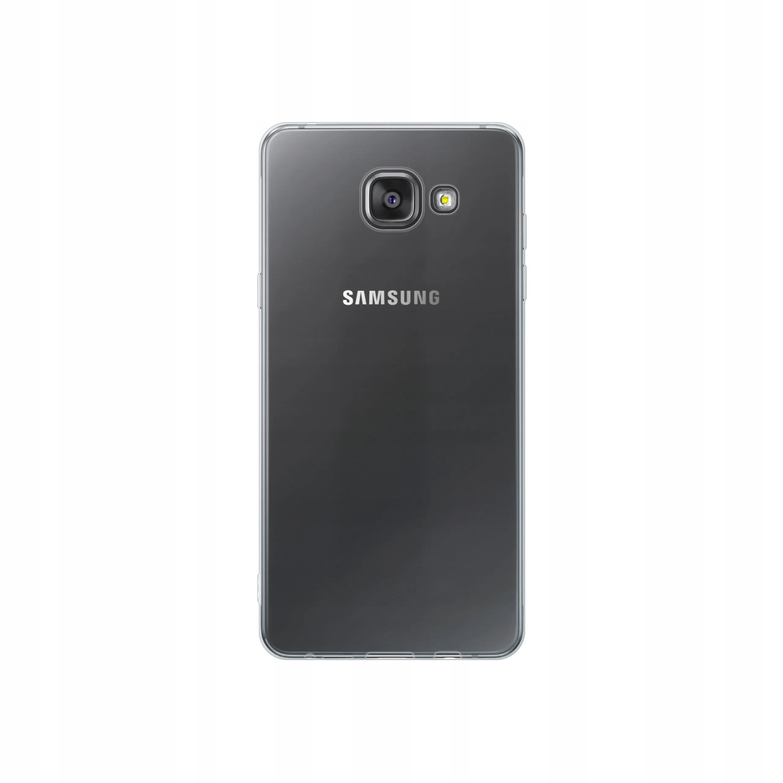 Etui silikonowe przezroczyste Polski Banan nałożone na telefon Samsung Galaxy A5 2016