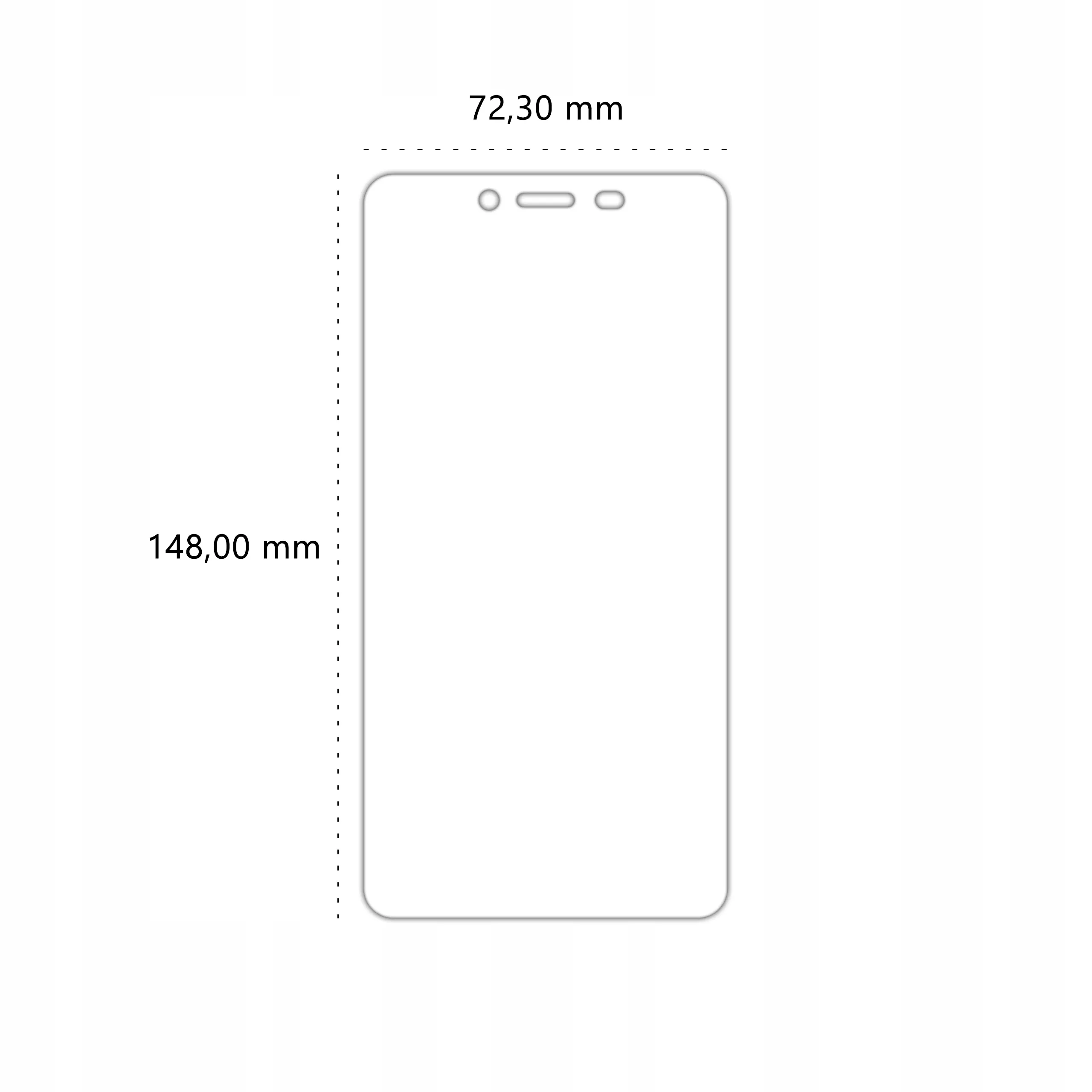 Wymiary szkła hartowanego Polski Banan BananShield do telefonu Xiaomi Redmi Note 2