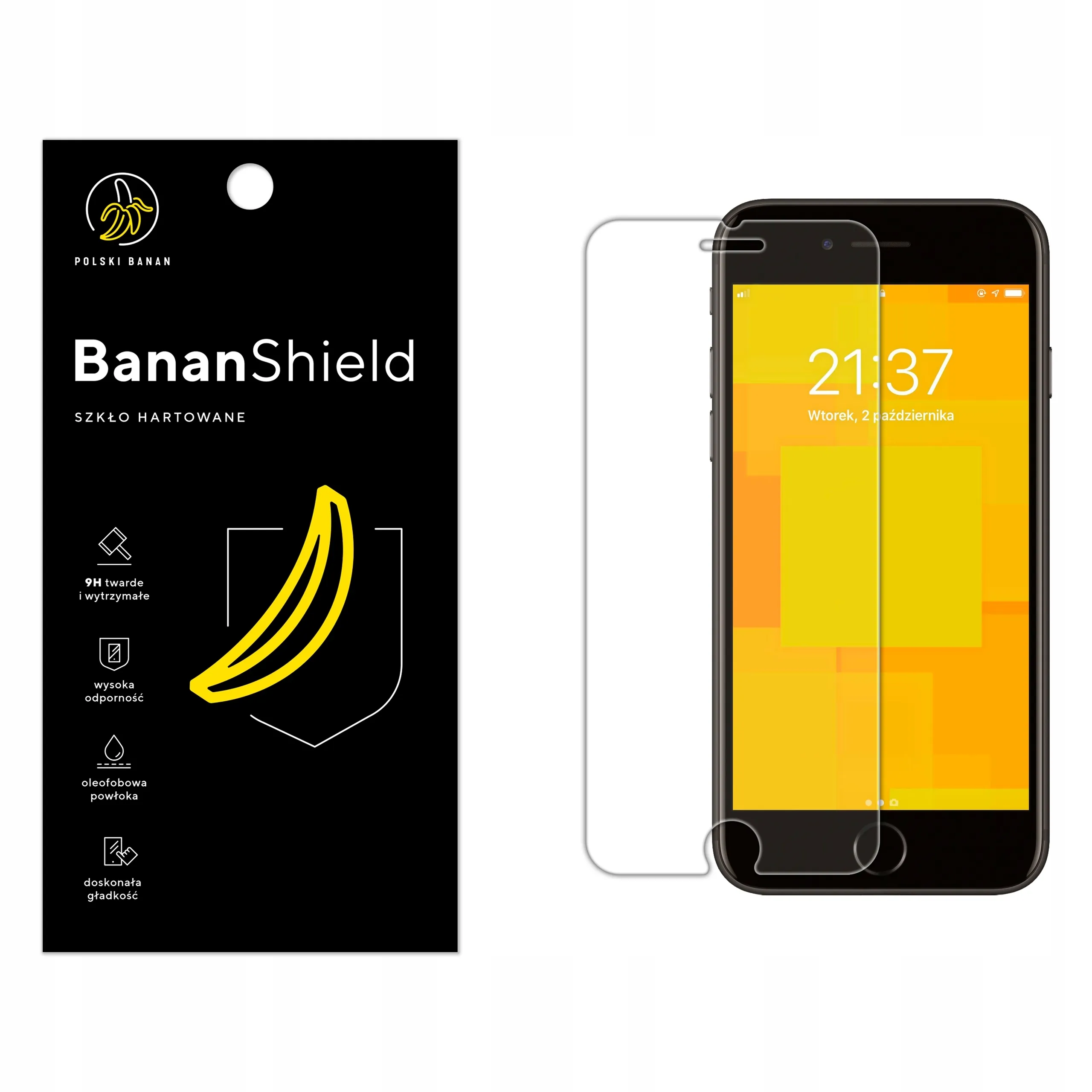 Szkło hartowane Polski Banan BananShield do Apple iPhone 7 / 8 / SE 2020 / SE 2022
