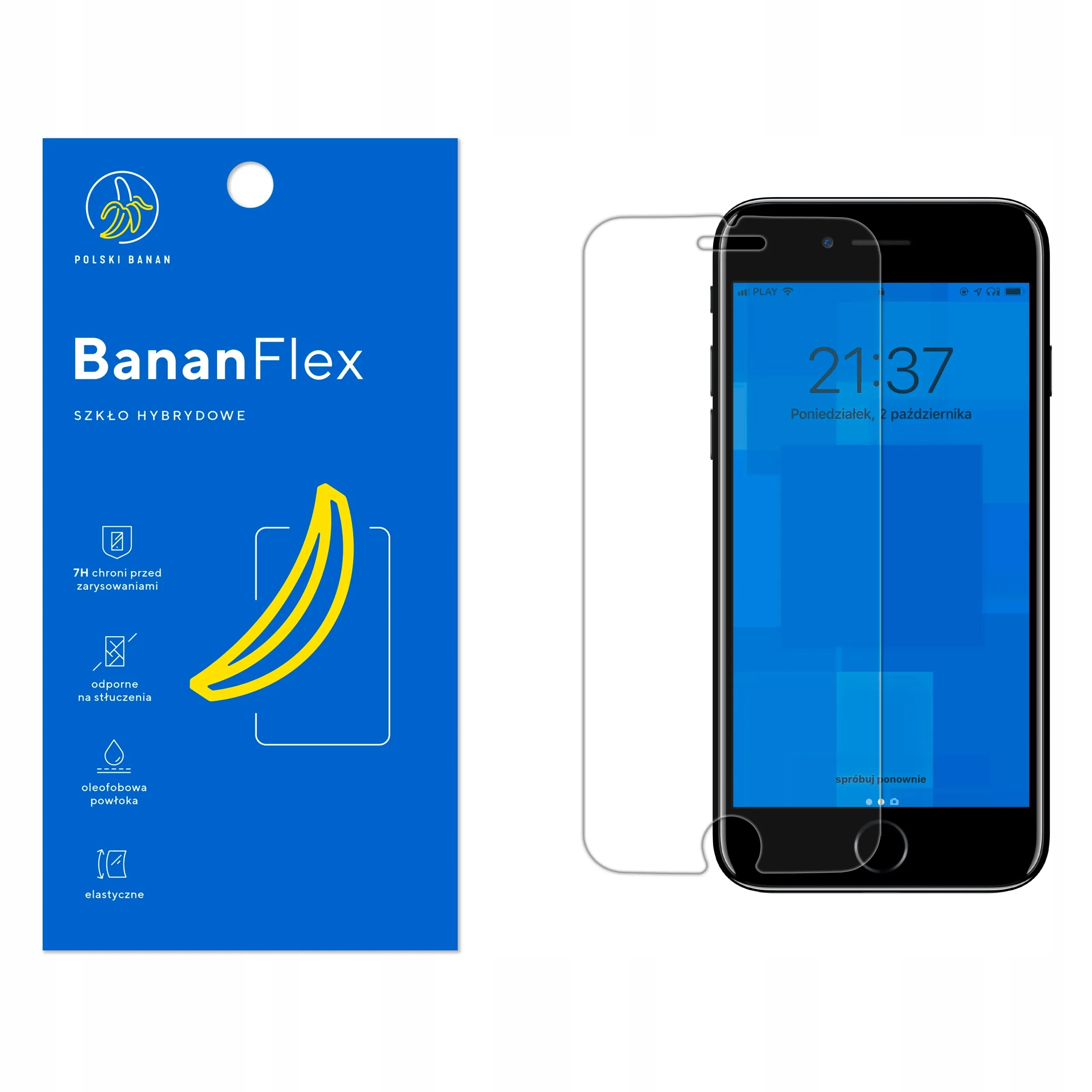 Szkło hybrydowe Polski Banan BananFlex do Apple iPhone 7 / 8 / SE 2020 / SE 2022