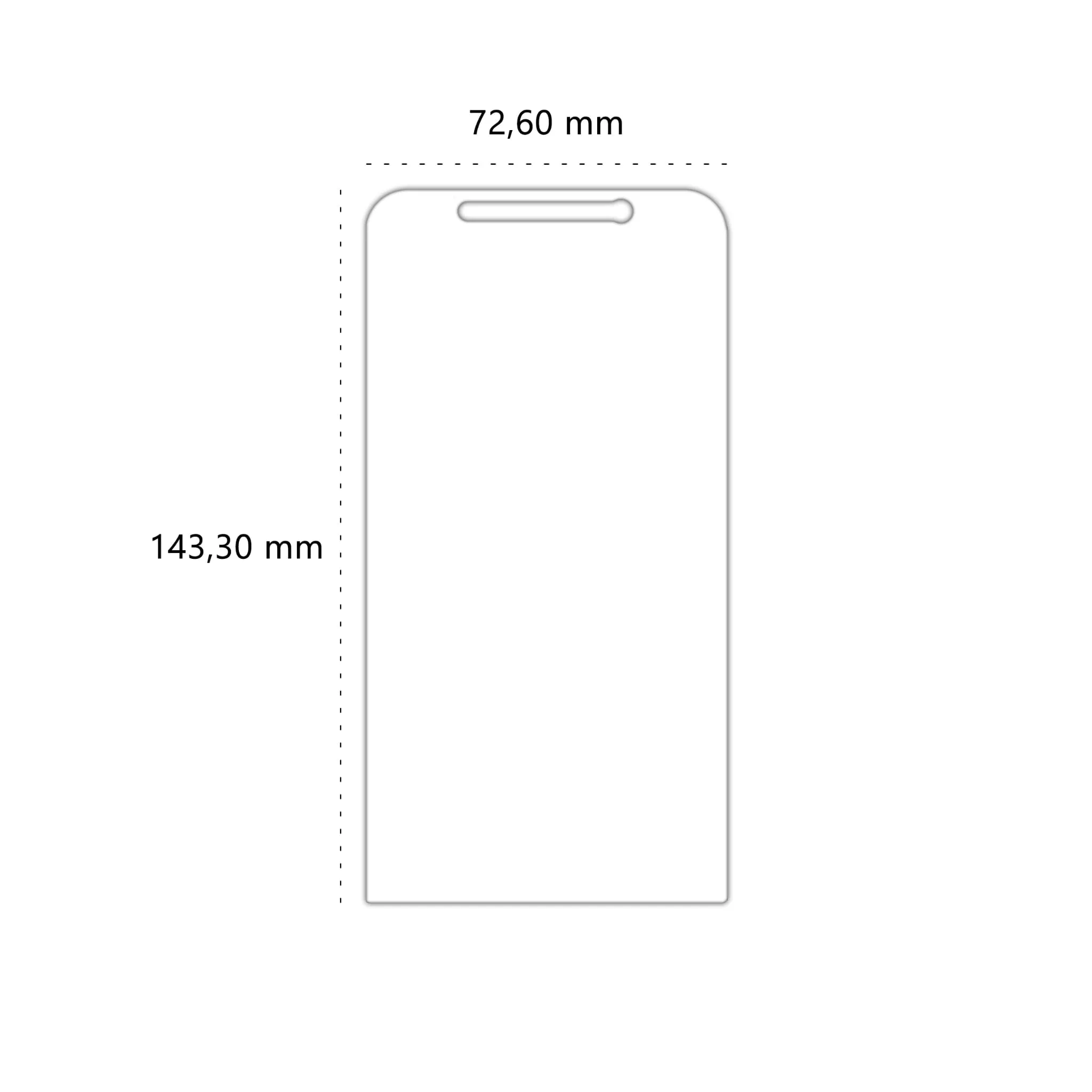 Wymiary szkła hartowanego Polski Banan BananShield do telefonu Asus Zenfone Max ZC550KL