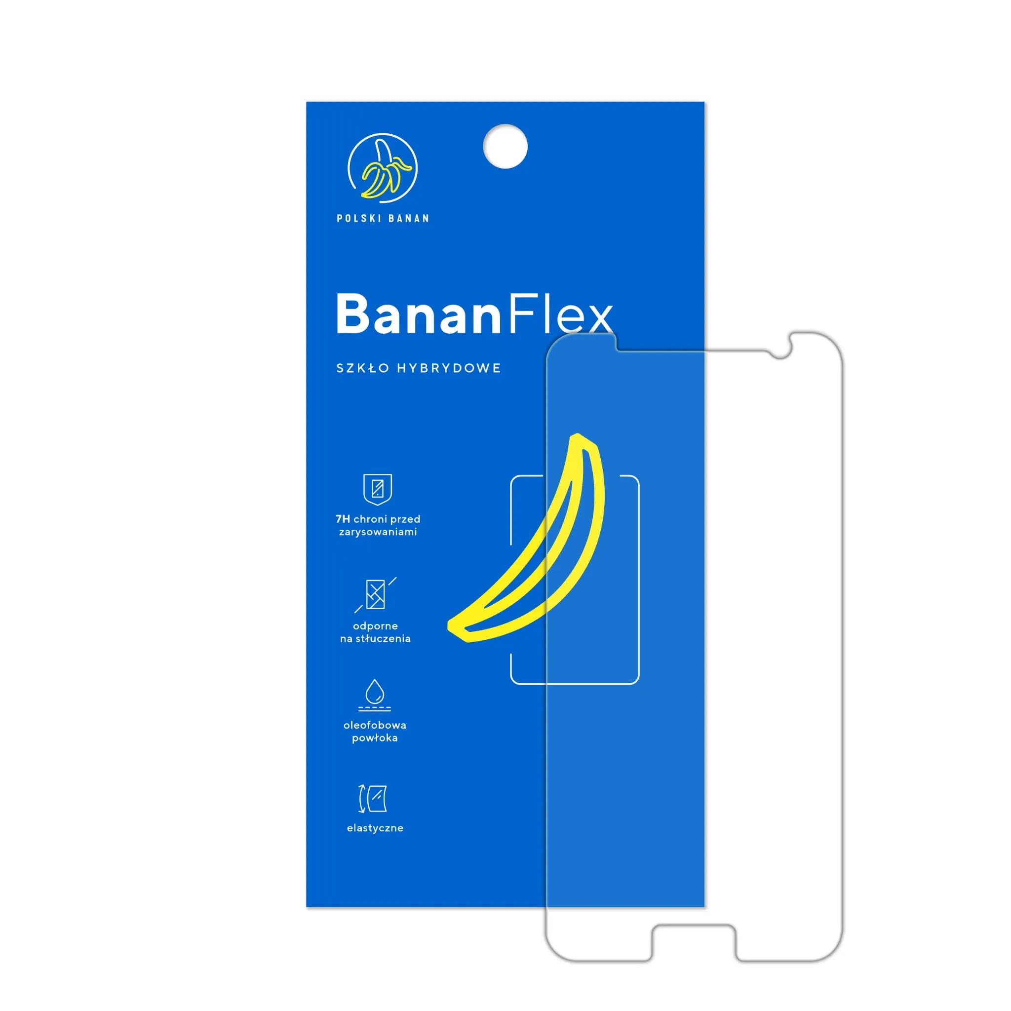 Zawartość zestawu szkła hybrydowego Polski Banan BananFlex do telefonu Samsung Galaxy S7
