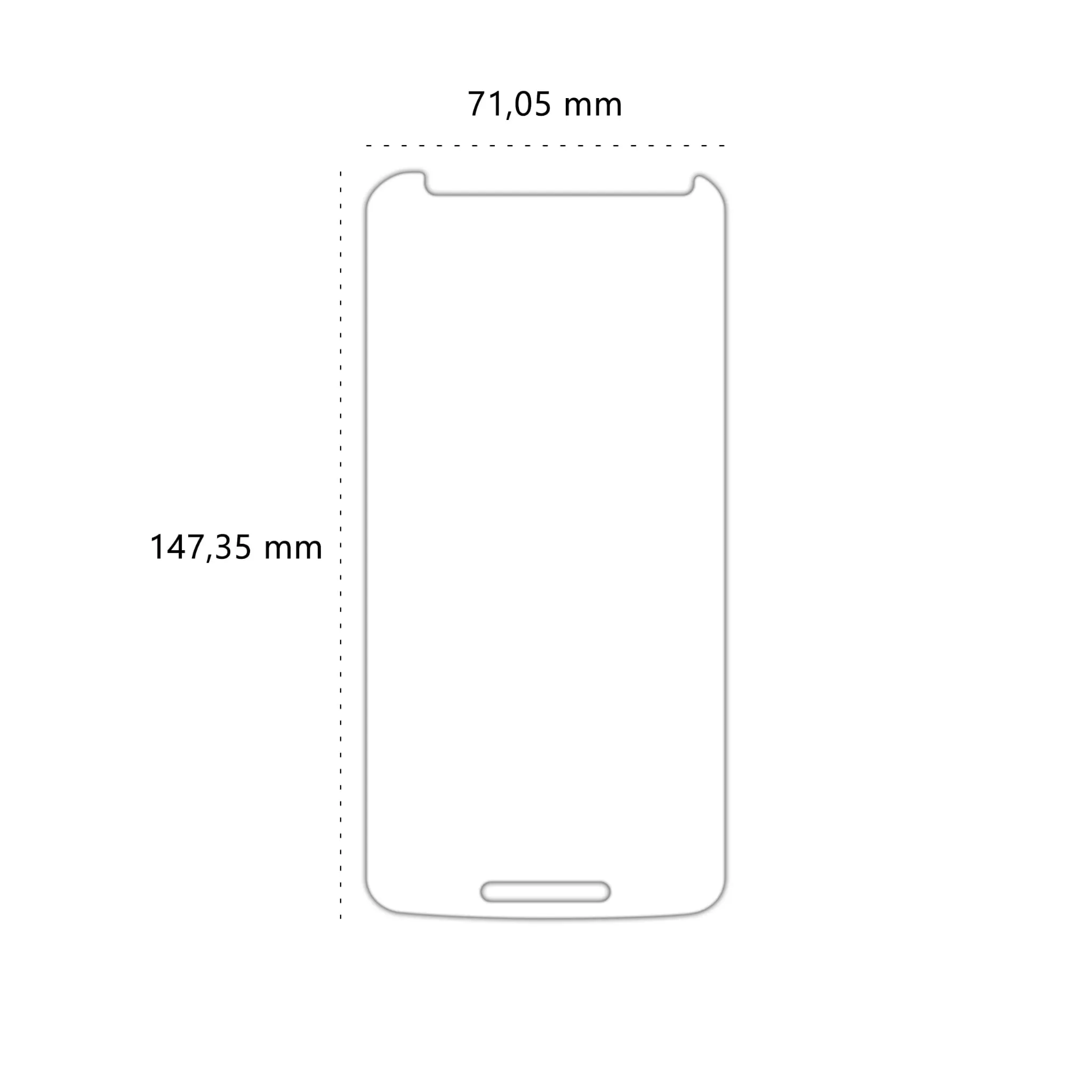 Wymiary szkła hartowanego Polski Banan BananShield do telefonu Motorola Moto X Style