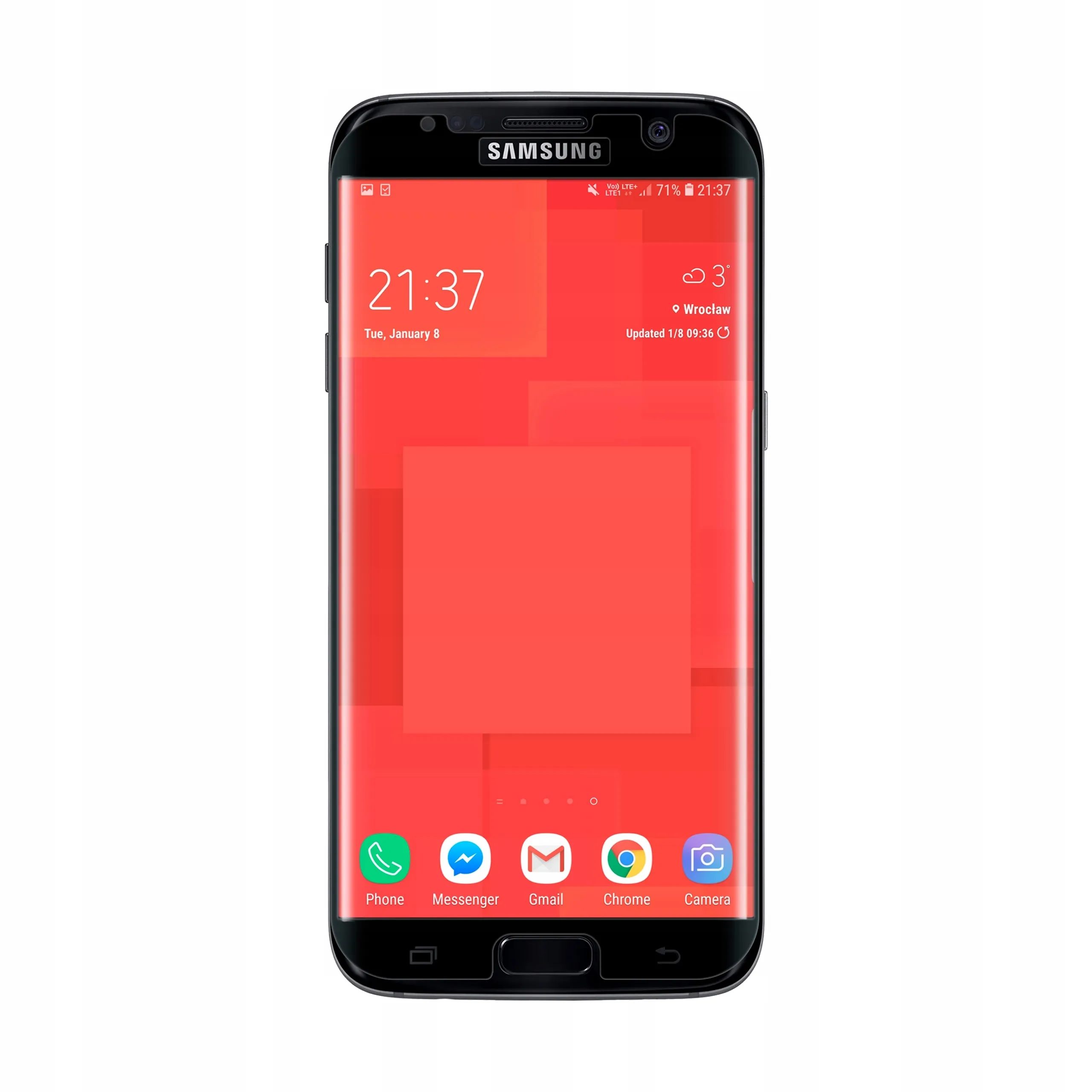 Telefon Samsung Galaxy S7 edge ze szkłem hartowanym 3D Polski Banan BananGuard w kolorze czarnym