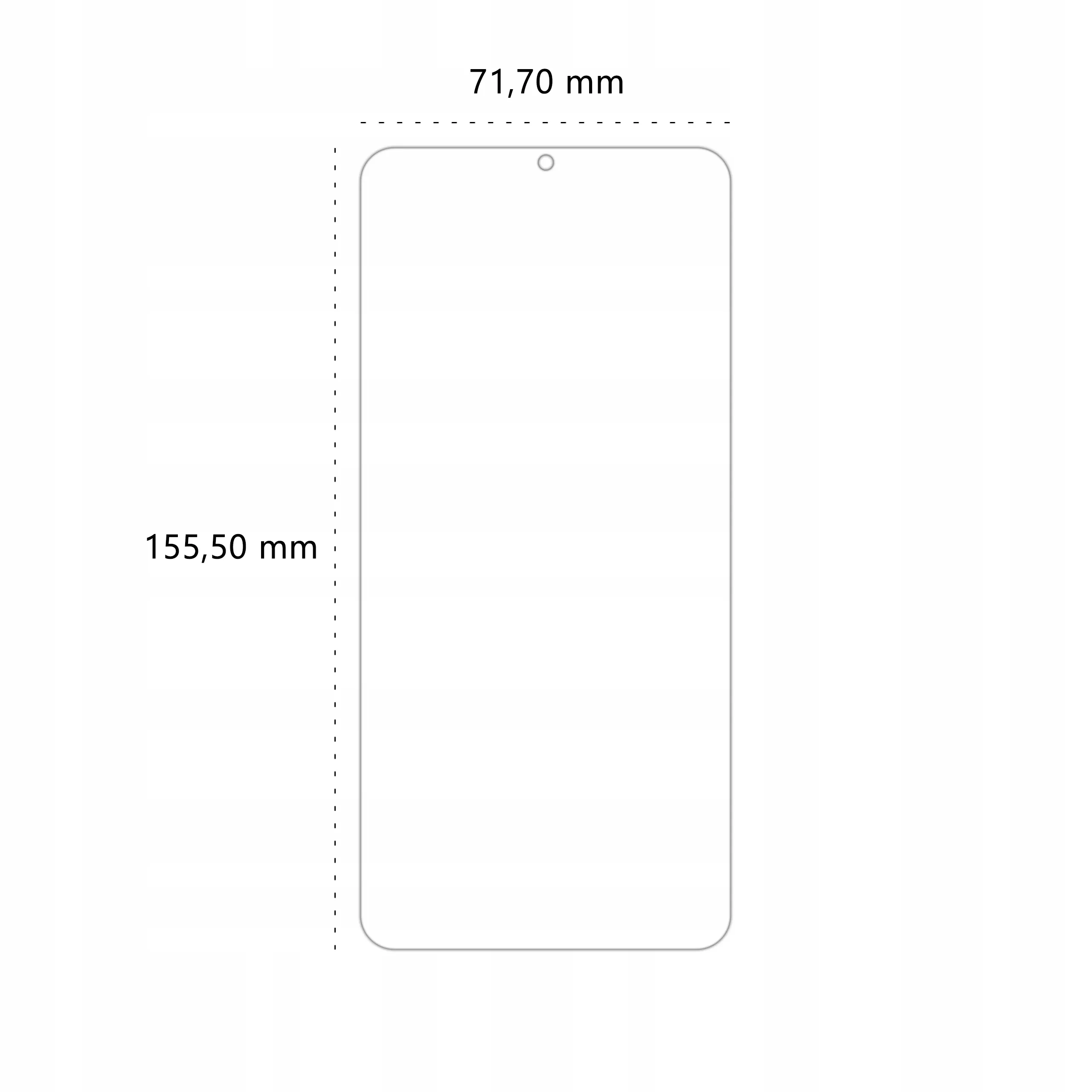 Wymiary folii ochronnej Polski Banan BananEdge do telefonu Xiaomi Redmi Note 8 Pro