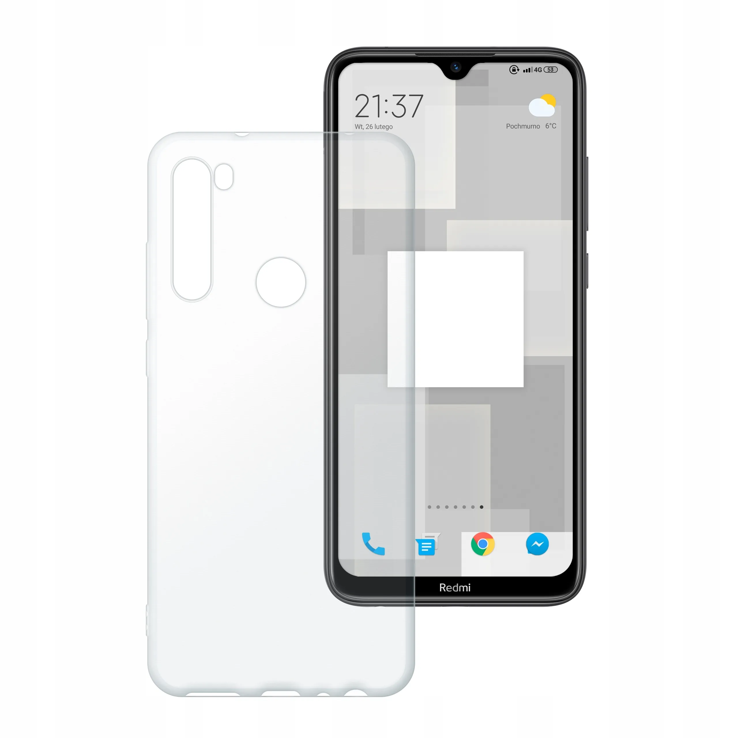 Etui silikonowe przezroczyste Polski Banan do Xiaomi Redmi Note 8T