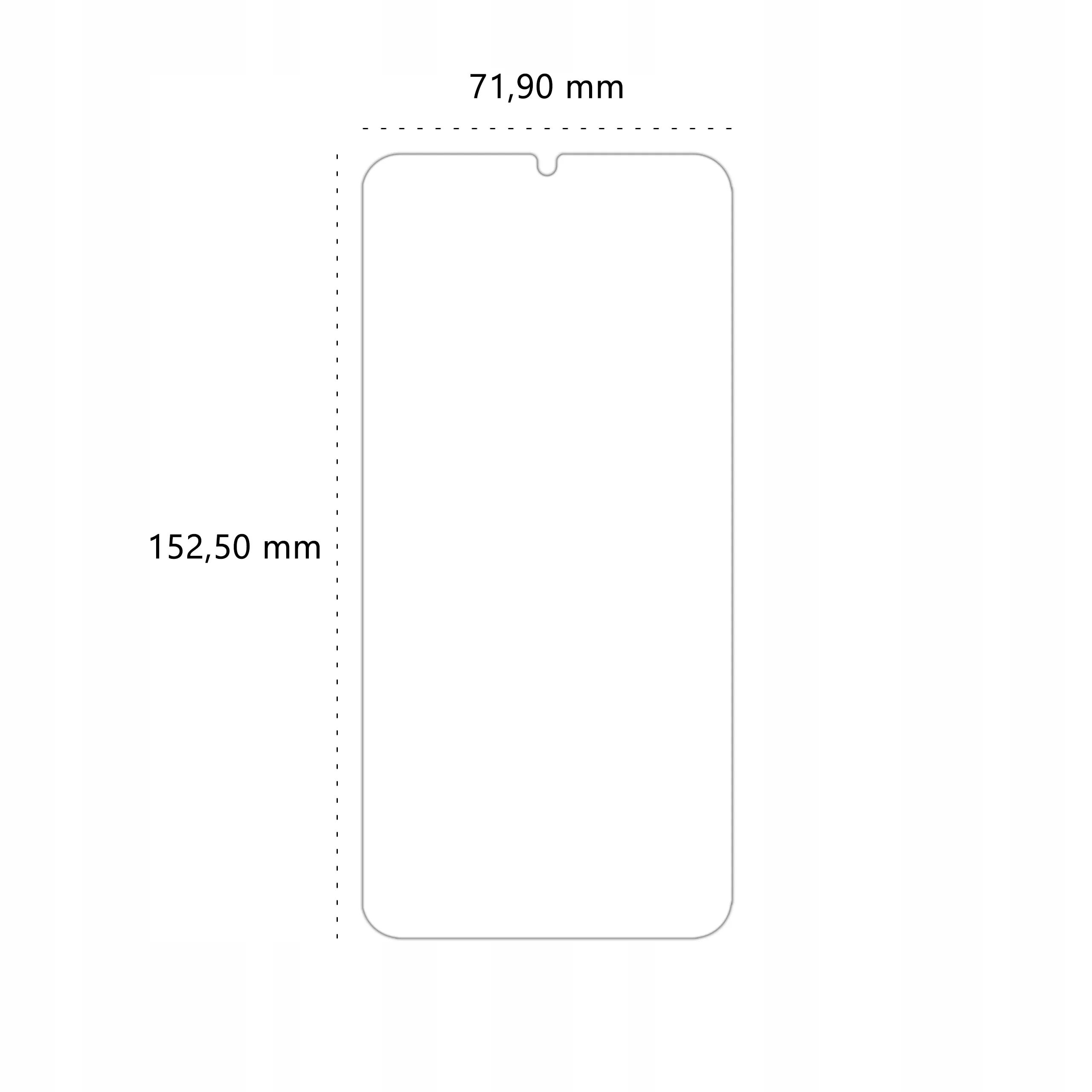 Wymiary folii ochronnej Polski Banan BananEdge do telefonu Xiaomi Mi Note 10 / Mi Note 10 Pro