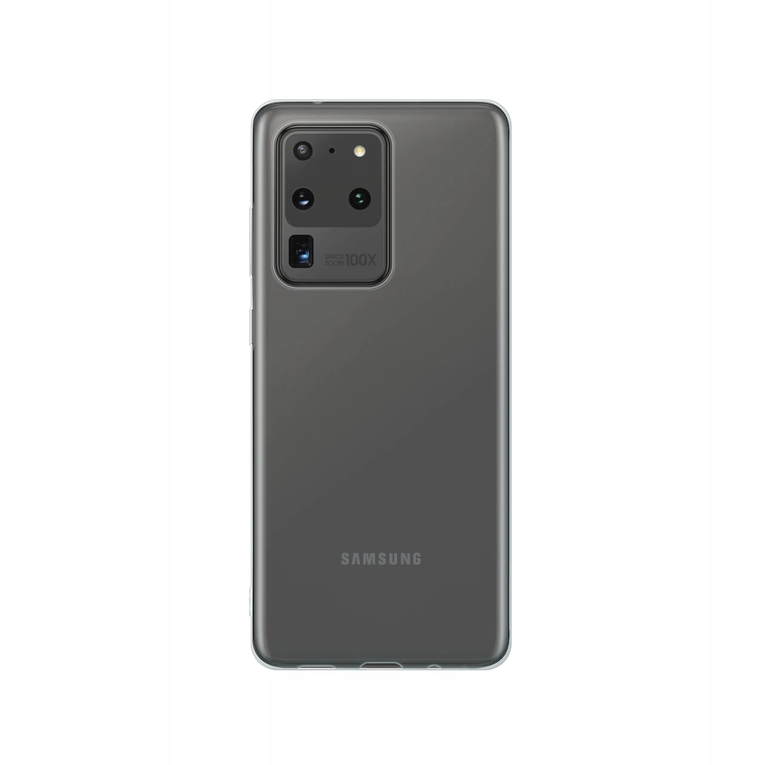Etui silikonowe przezroczyste Polski Banan nałożone na telefon Samsung Galaxy S20 Ultra