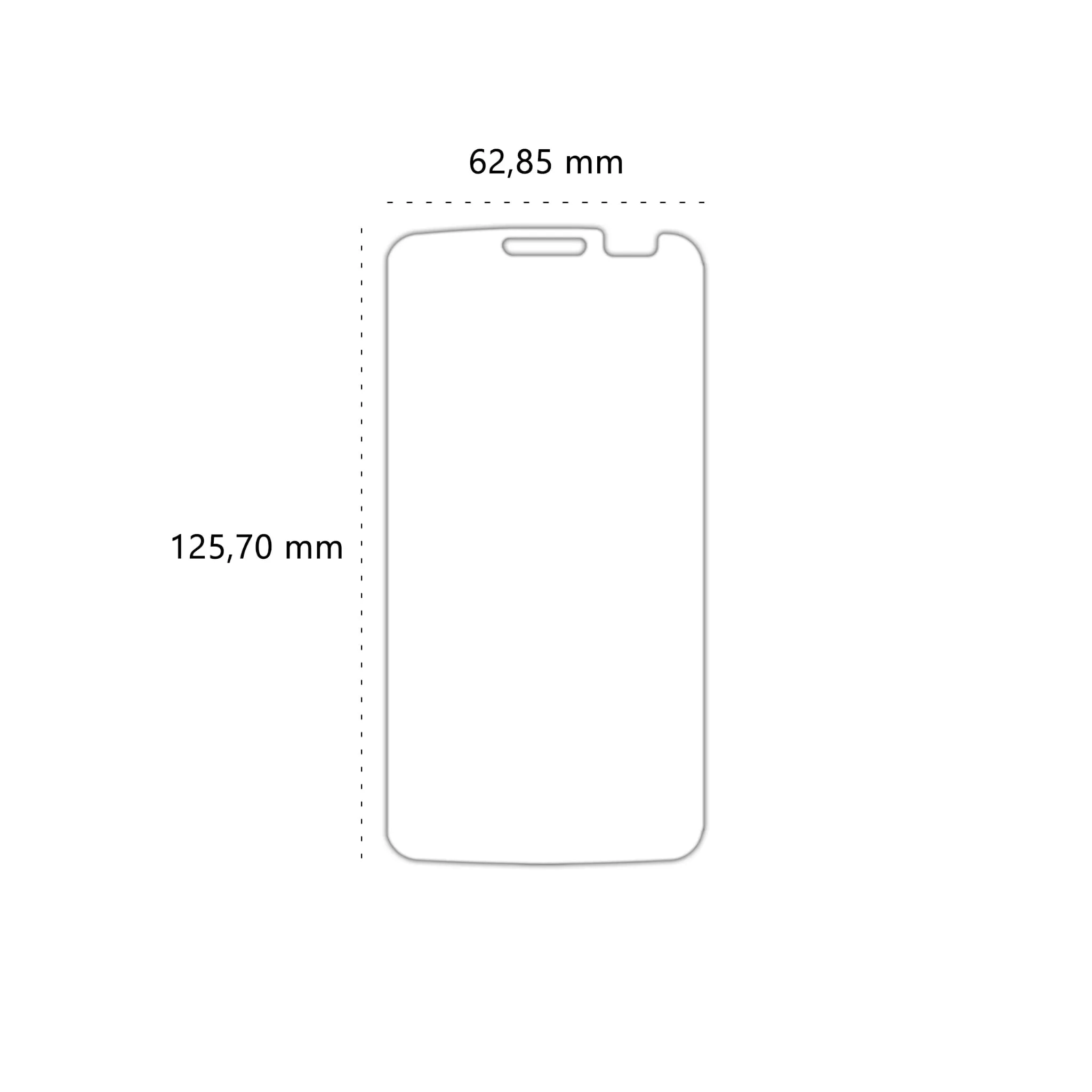 Wymiary szkła hartowanego Polski Banan BananShield do telefonu LG G2 mini