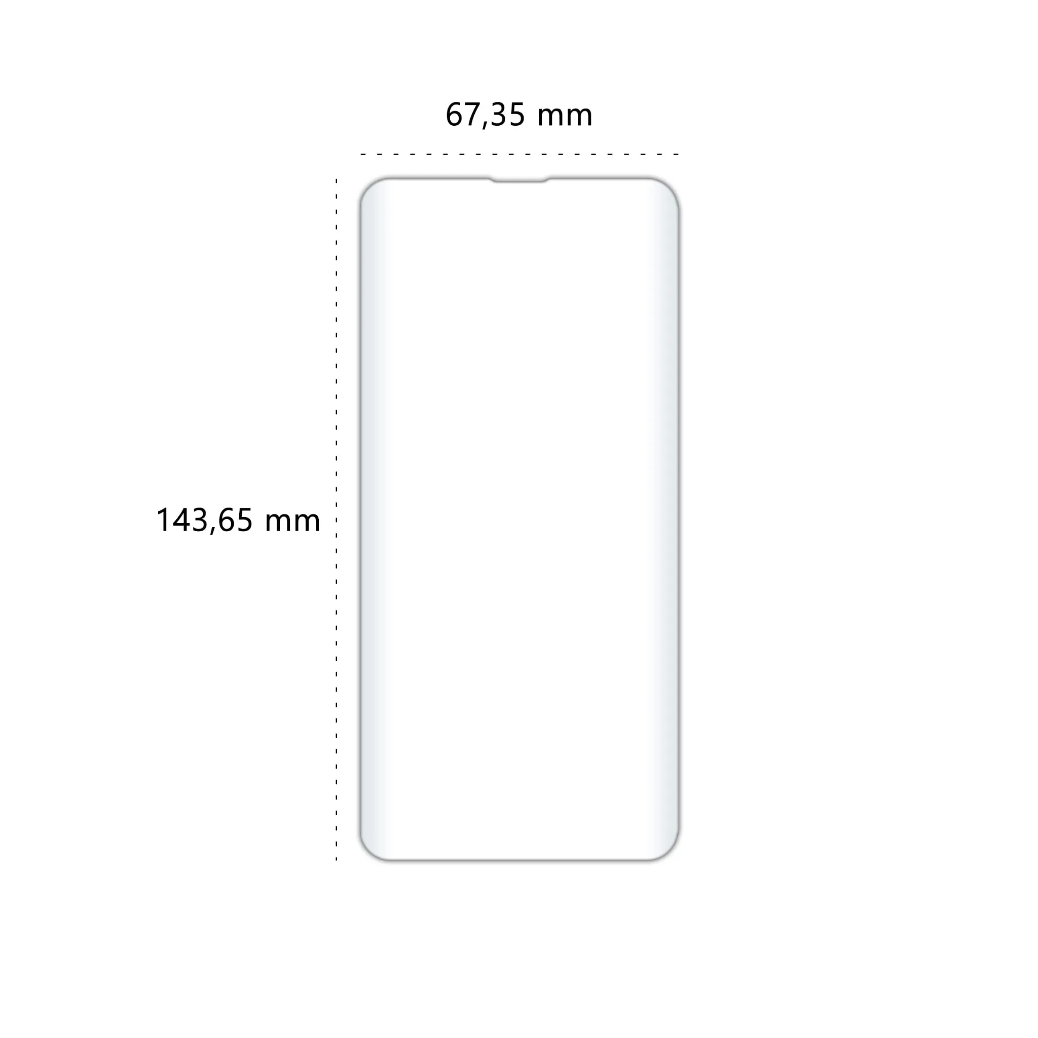 Wymiary szkła hartowanego UV Polski Banan BananUltra do telefonu Samsung Galaxy S10