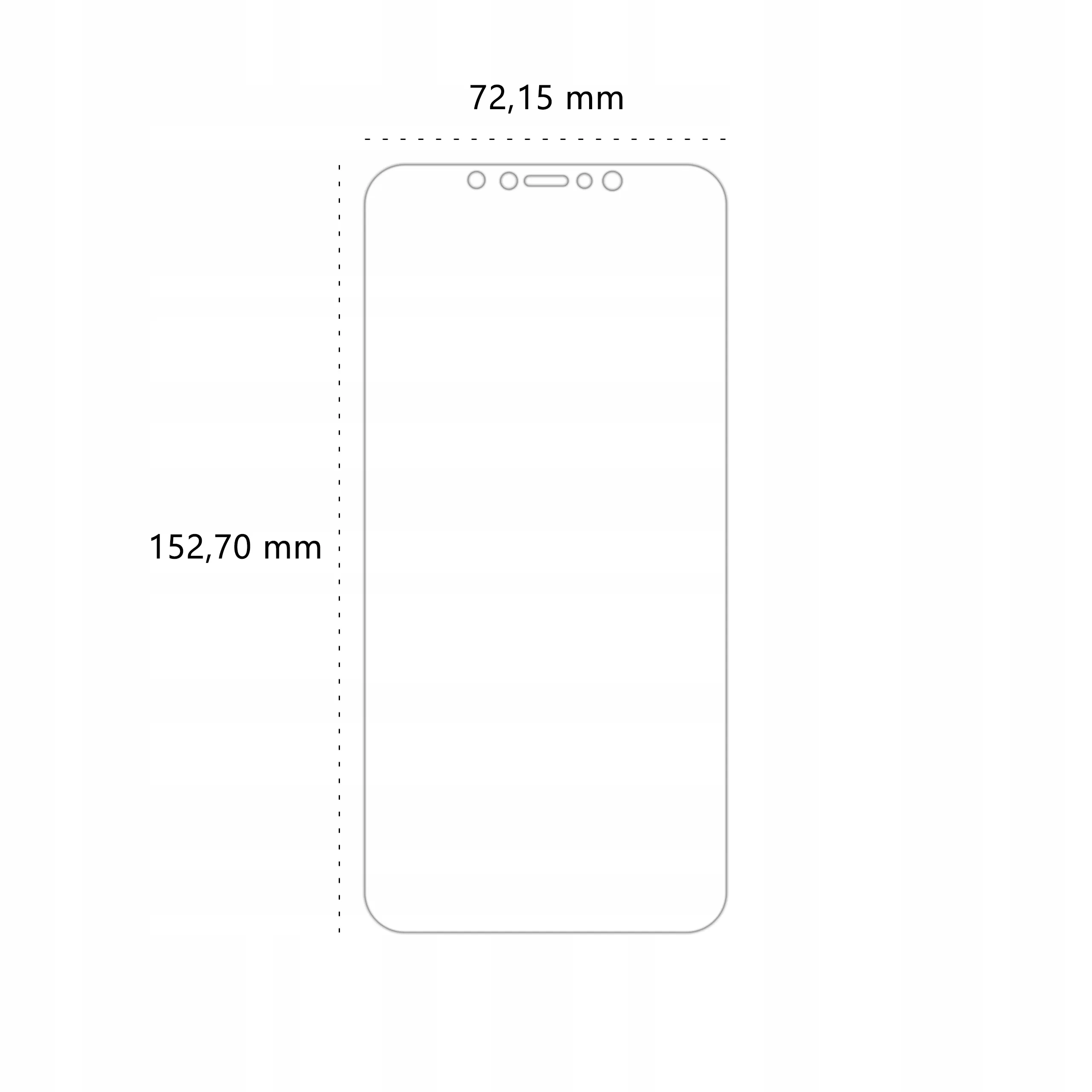 Wymiary folii ochronnej Polski Banan BananEdge do telefonu Apple iPhone Xs Max