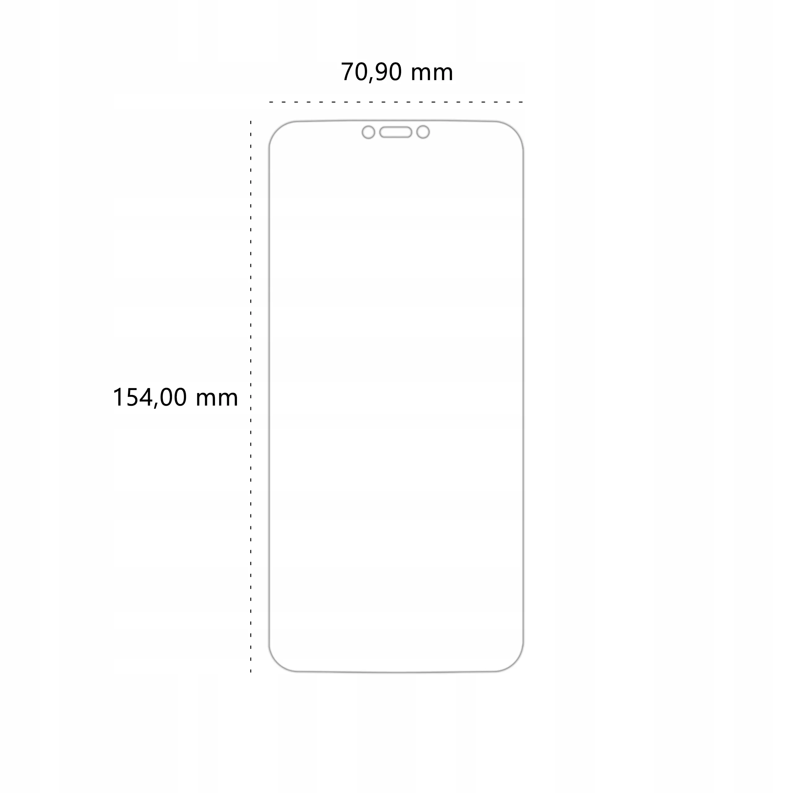 Wymiary folii ochronnej Polski Banan BananEdge do telefonu Motorola Moto G7 Power