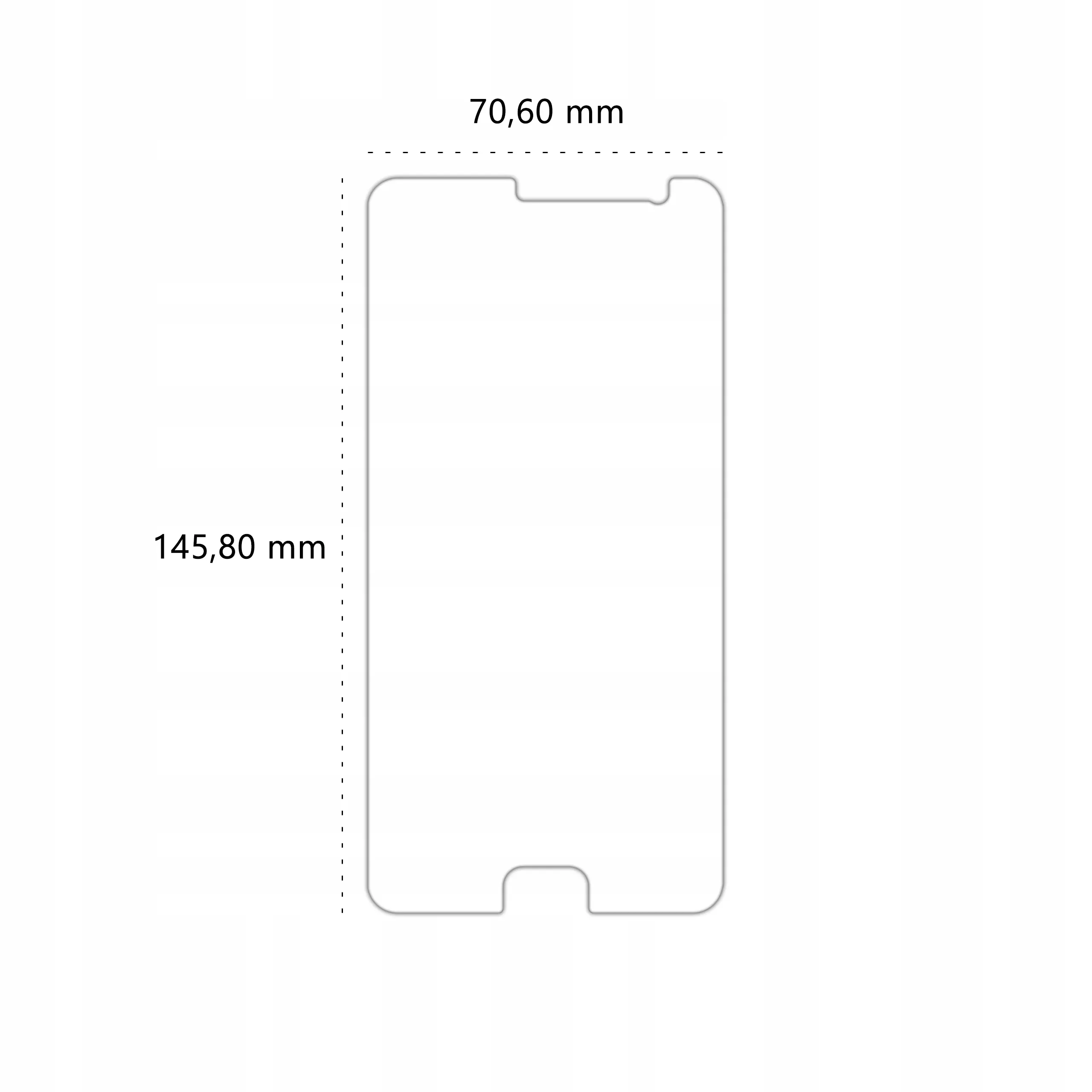 Wymiary szkła hybrydowego Polski Banan BananFlex do telefonu Xiaomi Redmi Pro