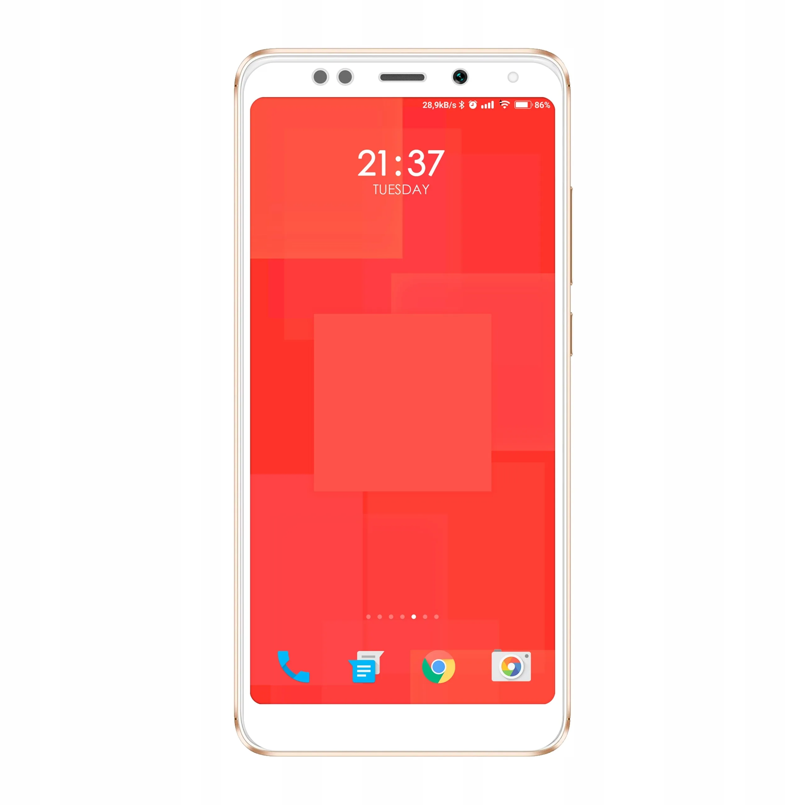 Telefon Xiaomi Redmi 5 Plus ze szkłem hartowanym 3D Polski Banan BananGuard w kolorze białym