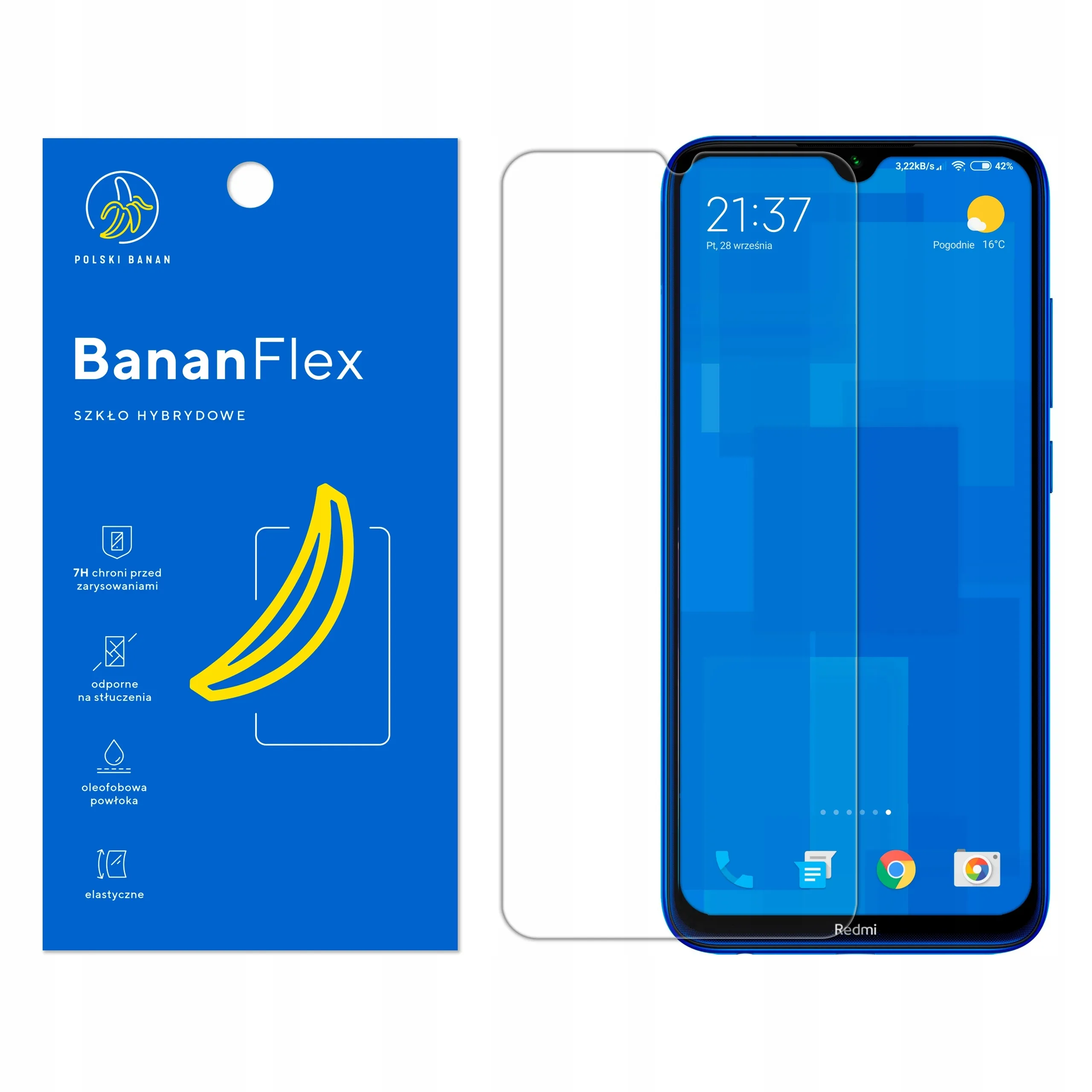 Szkło hybrydowe Polski Banan BananFlex do Xiaomi Redmi Note 8