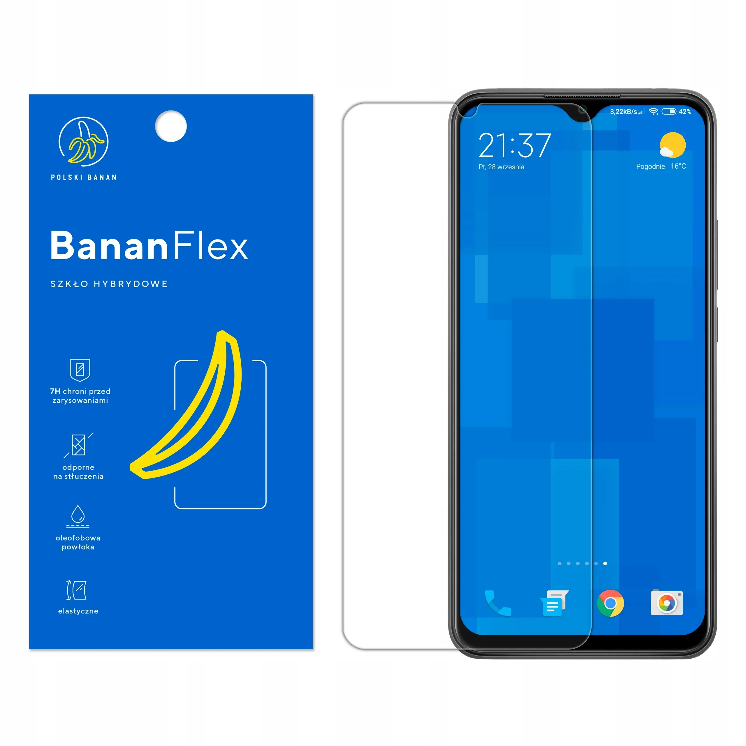 Szkło hybrydowe Polski Banan BananFlex do Xiaomi Redmi 9