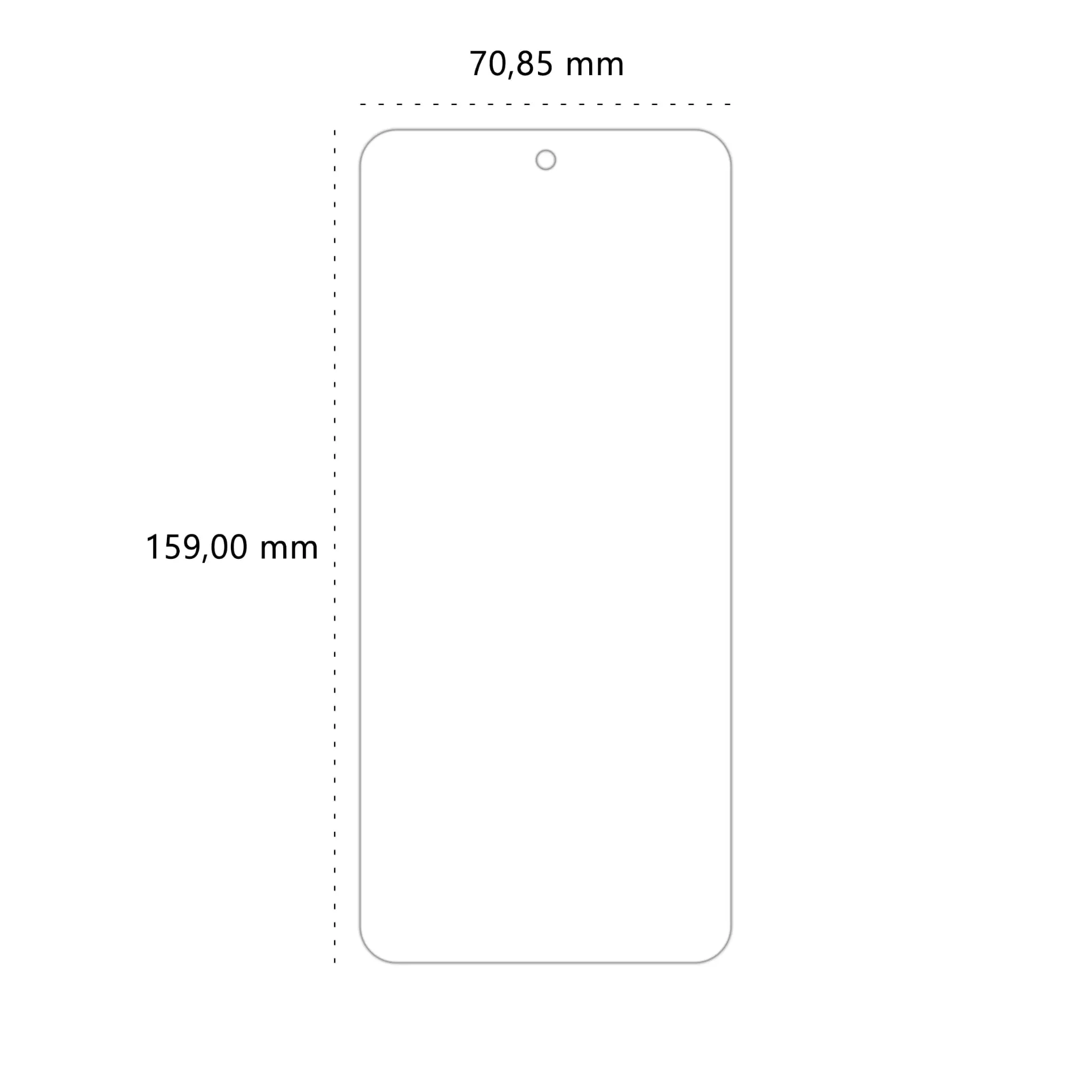 Wymiary folii ochronnej Polski Banan BananEdge do telefonu Xiaomi Redmi Note 9 Pro / 9S