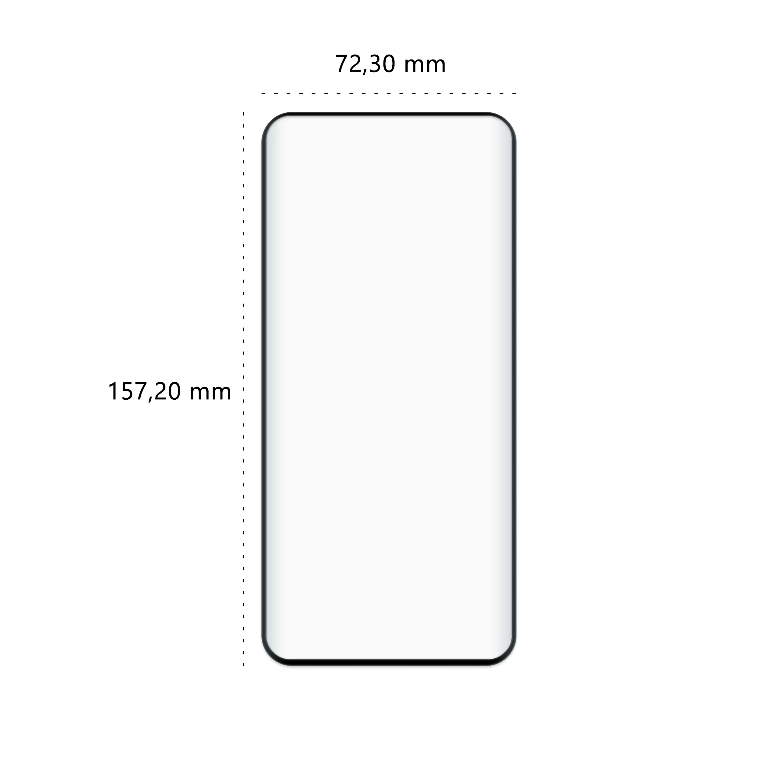 Wymiary szkła hartowanego 3D Polski Banan BananGuard w kolorze czarnym do telefonu Xiaomi Mi 10 Ultra