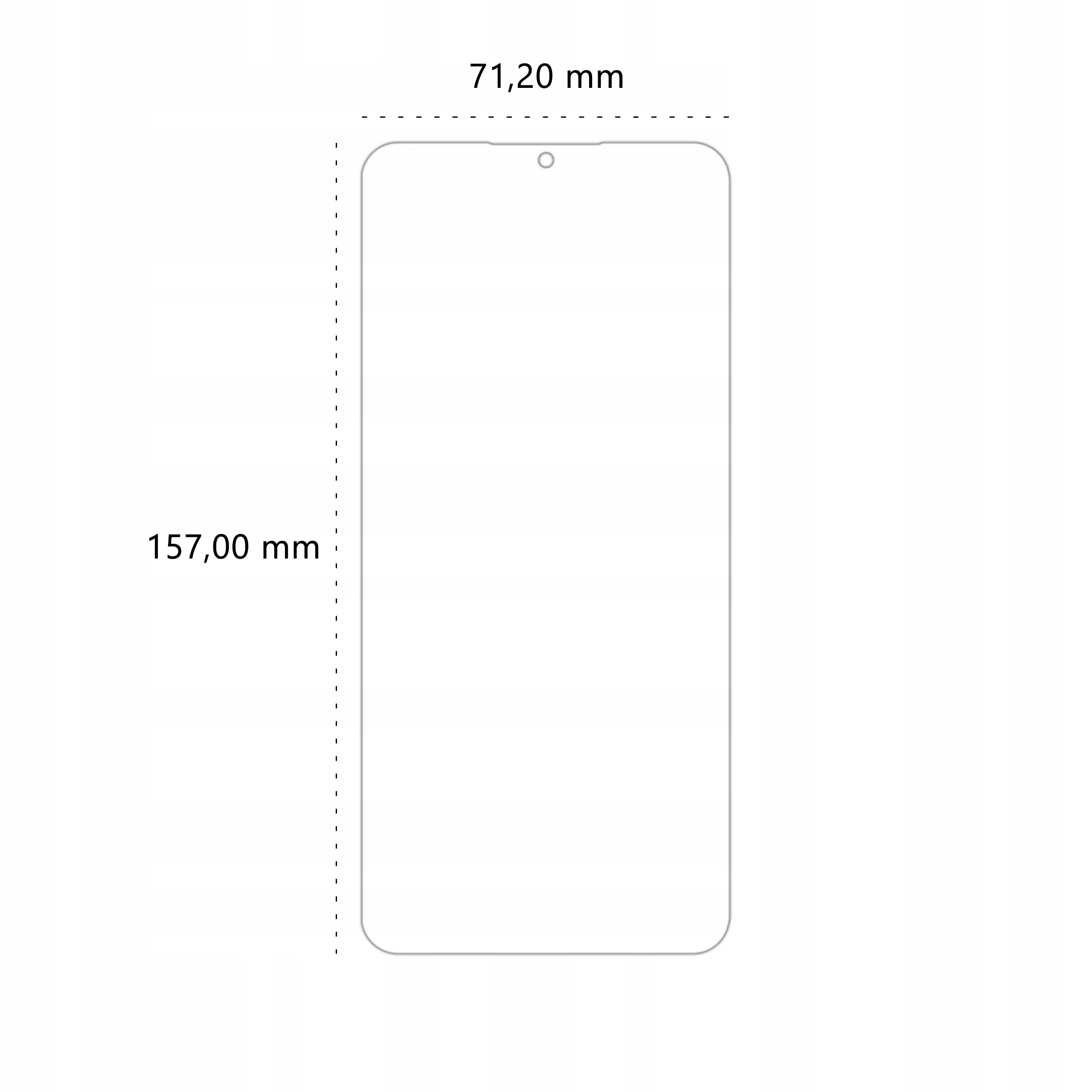 Wymiary folii ochronnej Polski Banan BananEdge do telefonu Xiaomi Redmi 9