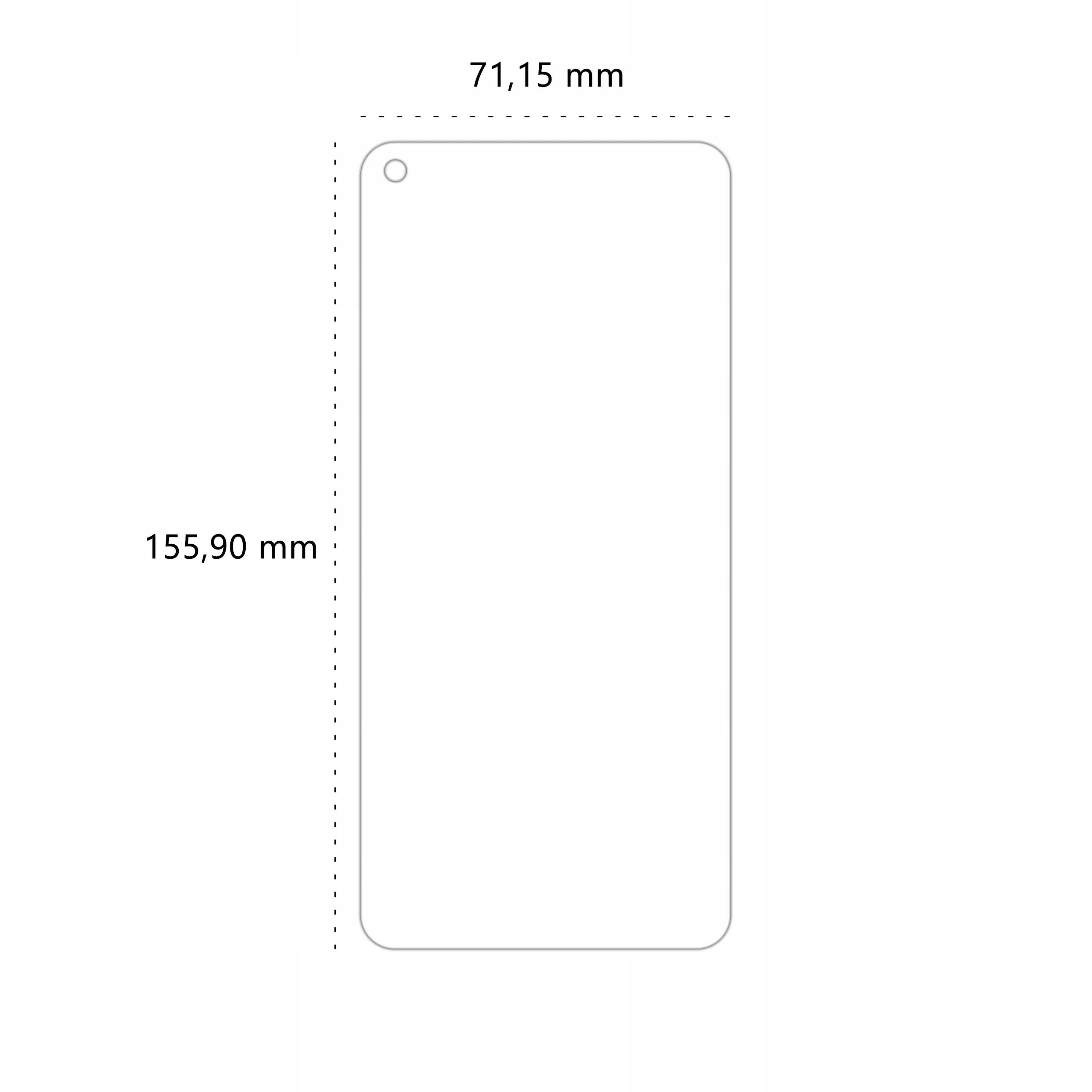 Wymiary folii ochronnej Polski Banan BananEdge do telefonu Xiaomi Redmi Note 9