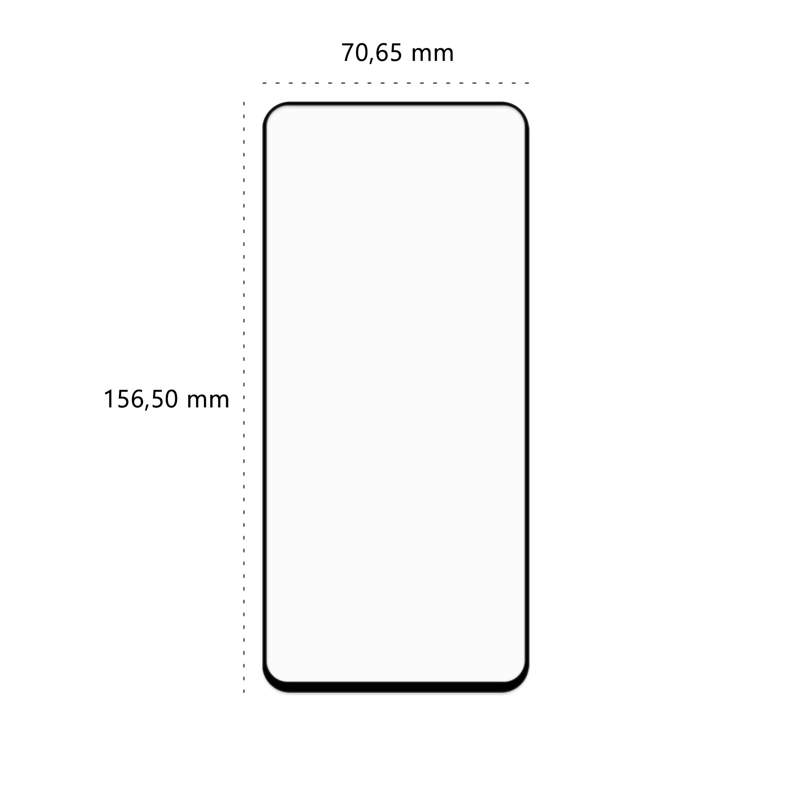 Wymiary szkła hartowanego 3D Polski Banan BananGuard w kolorze czarnym do telefonu Xiaomi Redmi Note 9