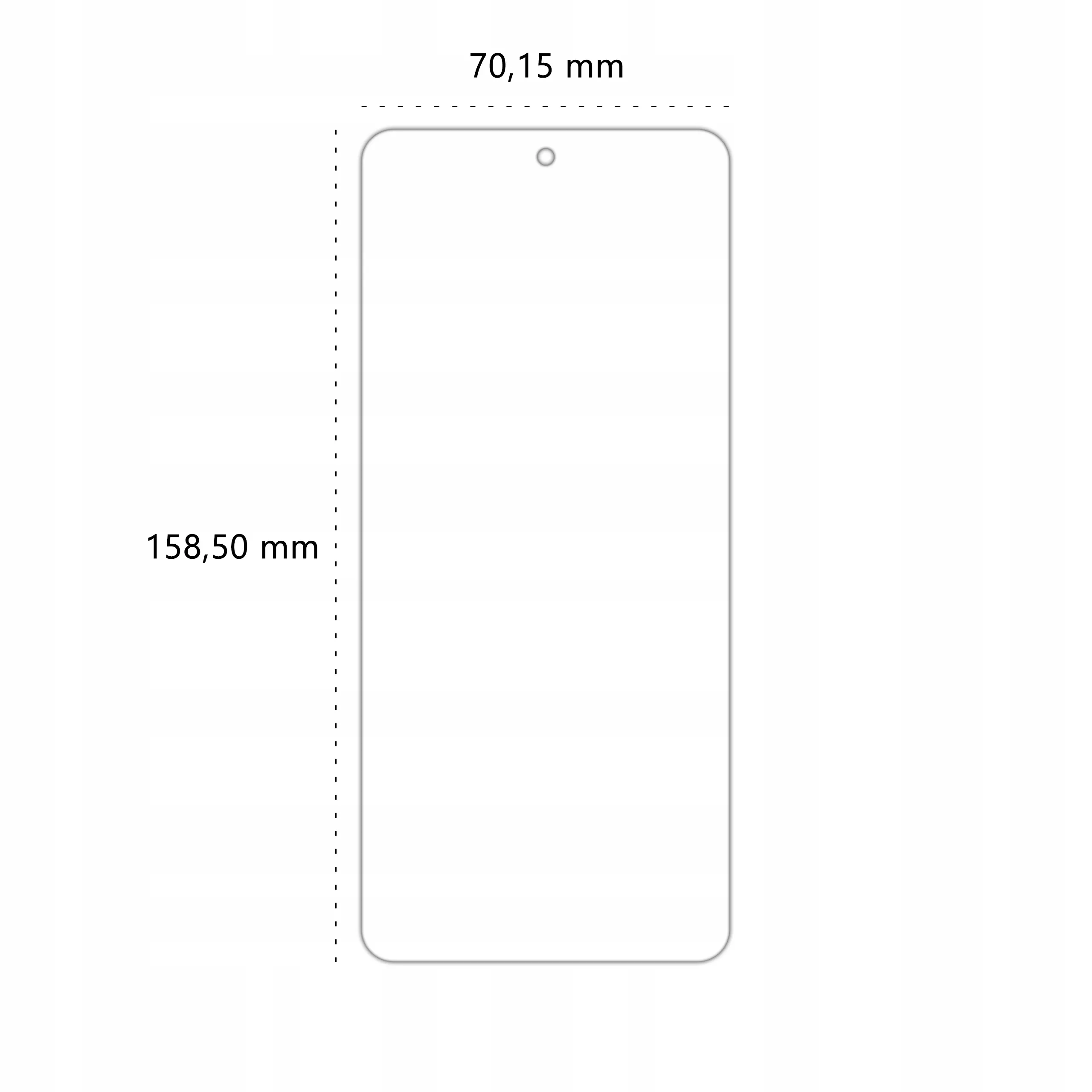 Wymiary szkła hybrydowego Polski Banan BananFlex do telefonu Xiaomi Mi 10T Lite
