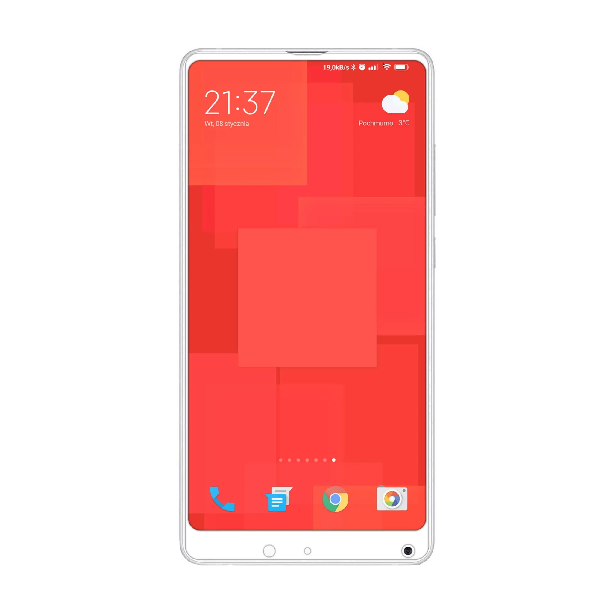 Telefon Xiaomi Mi Mix 2S ze szkłem hartowanym 3D Polski Banan BananGuard w kolorze białym