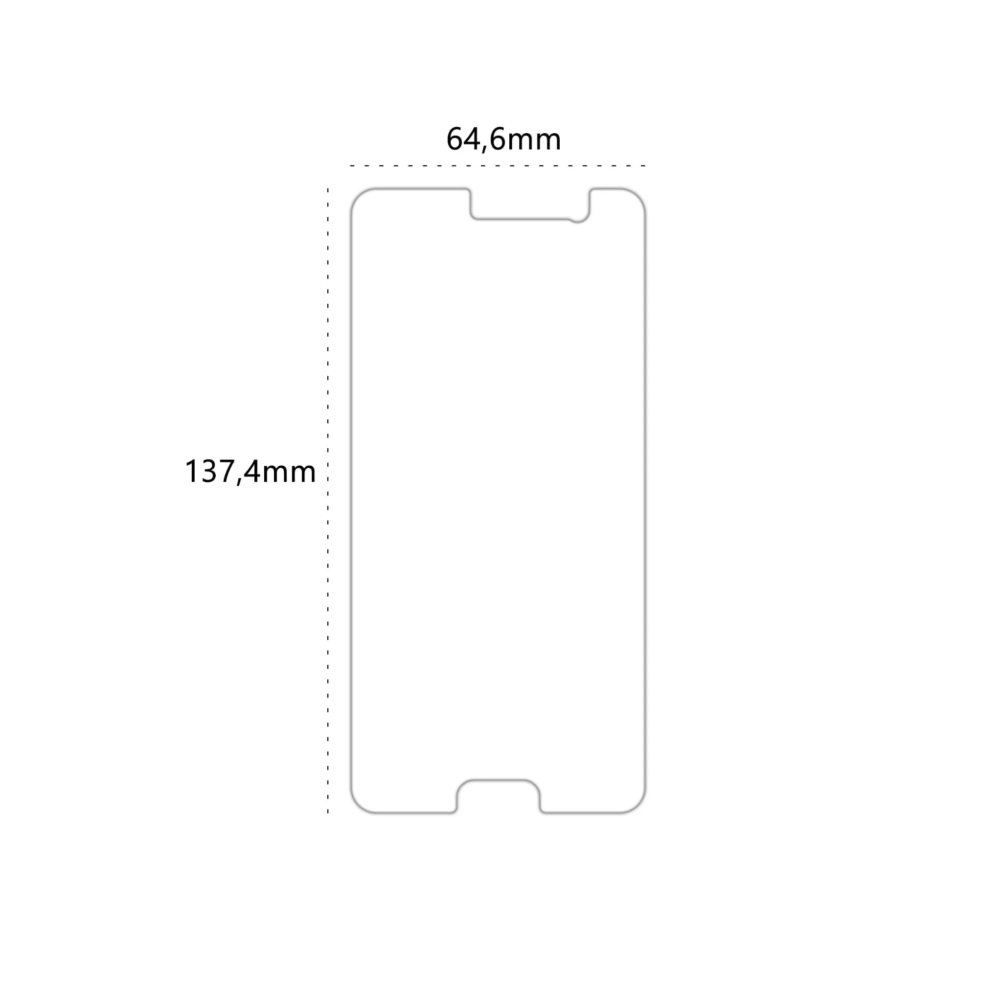 Wymiary szkła hartowanego Polski Banan BananShield do telefonu HTC U Play