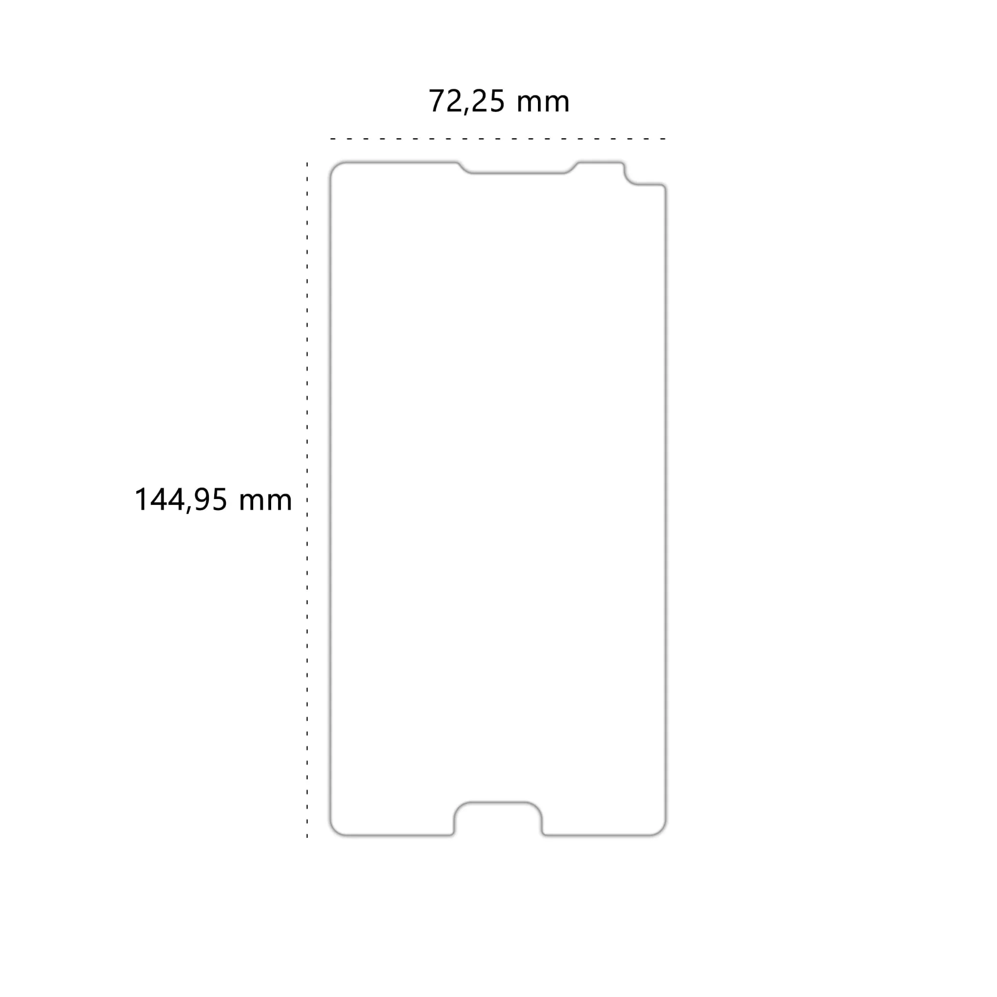 Wymiary szkła hybrydowego Polski Banan BananFlex do telefonu Samsung Galaxy Note 4