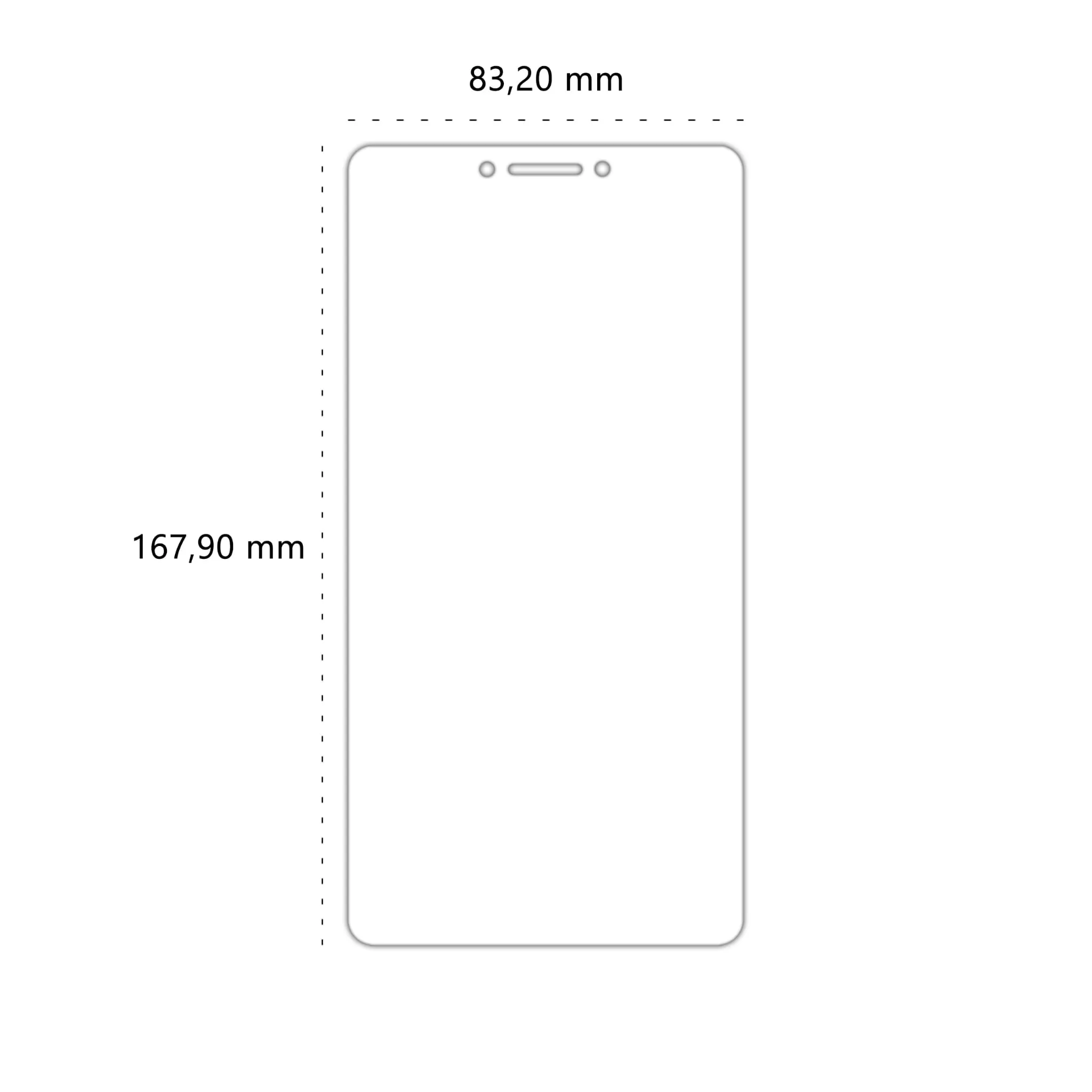 Wymiary szkła hartowanego Polski Banan BananShield do telefonu Xiaomi Mi Max