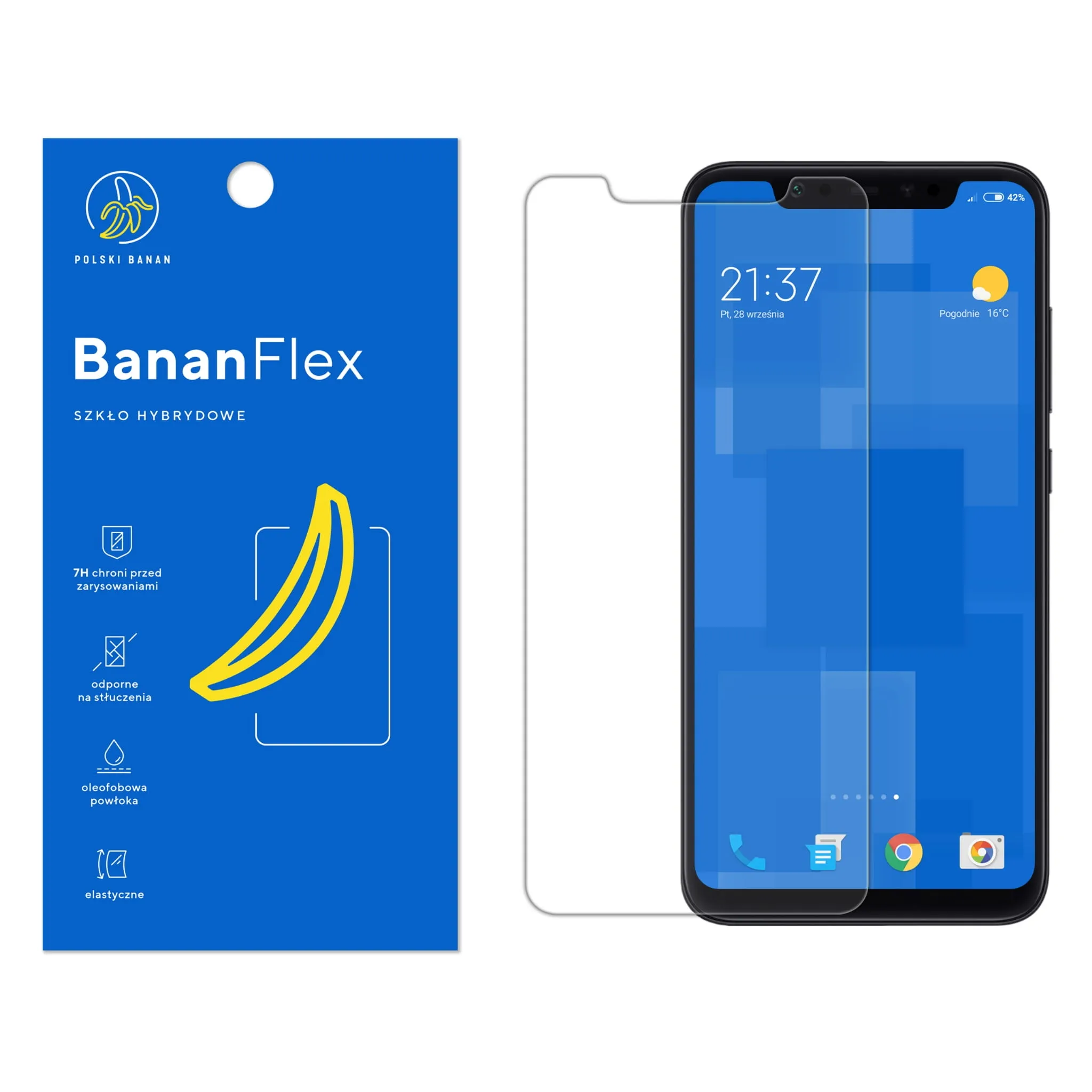 Szkło hybrydowe Polski Banan BananFlex do Xiaomi Mi 8