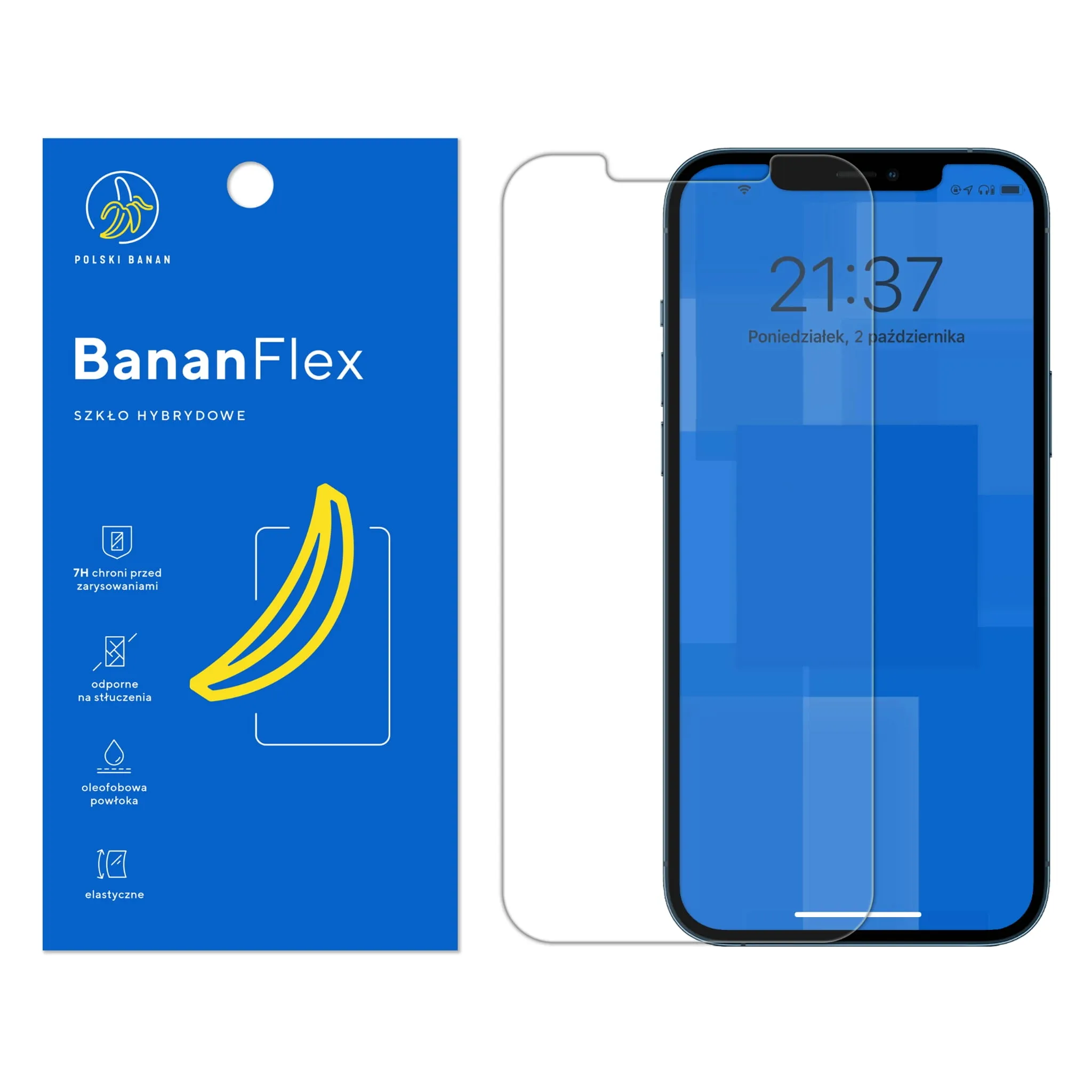 Szkło hybrydowe Polski Banan BananFlex do Apple iPhone 12 Pro Max