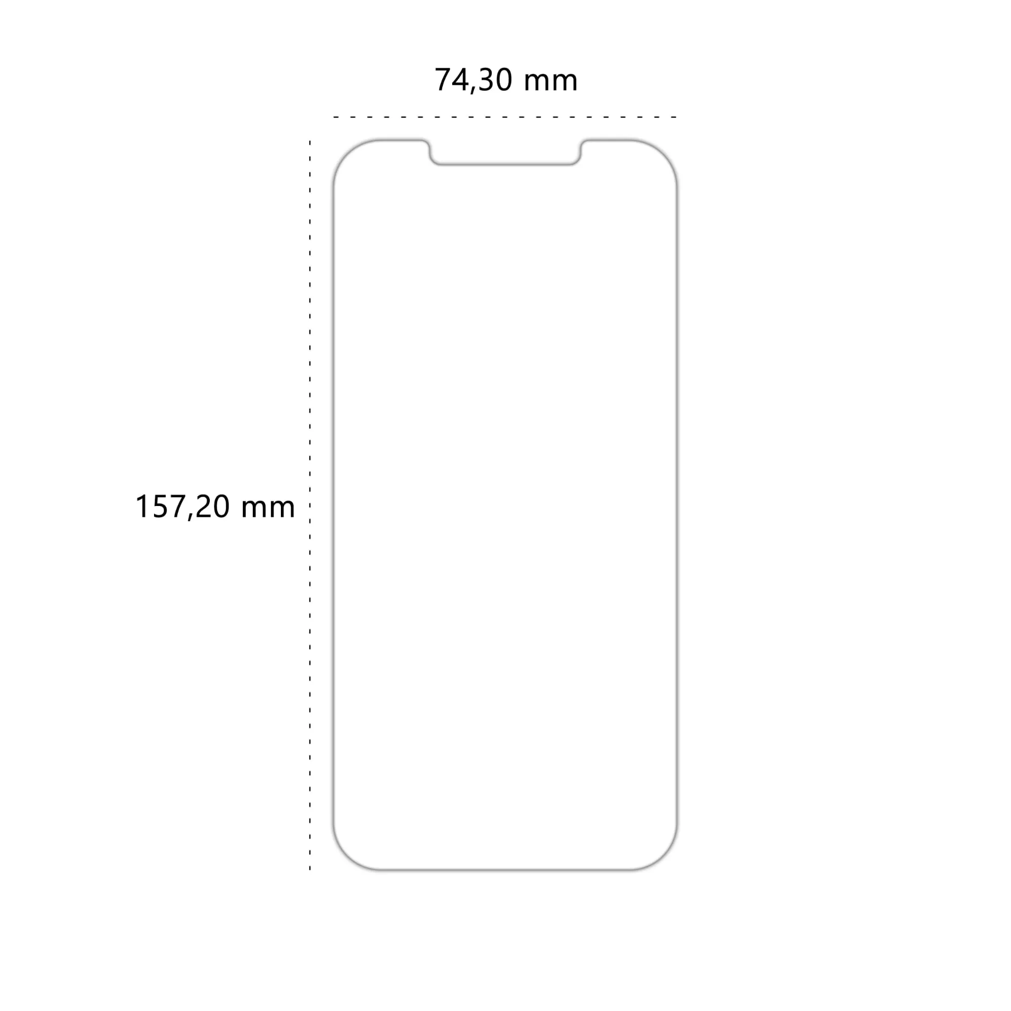 Wymiary szkła hybrydowego Polski Banan BananFlex do telefonu Apple iPhone 12 Pro Max