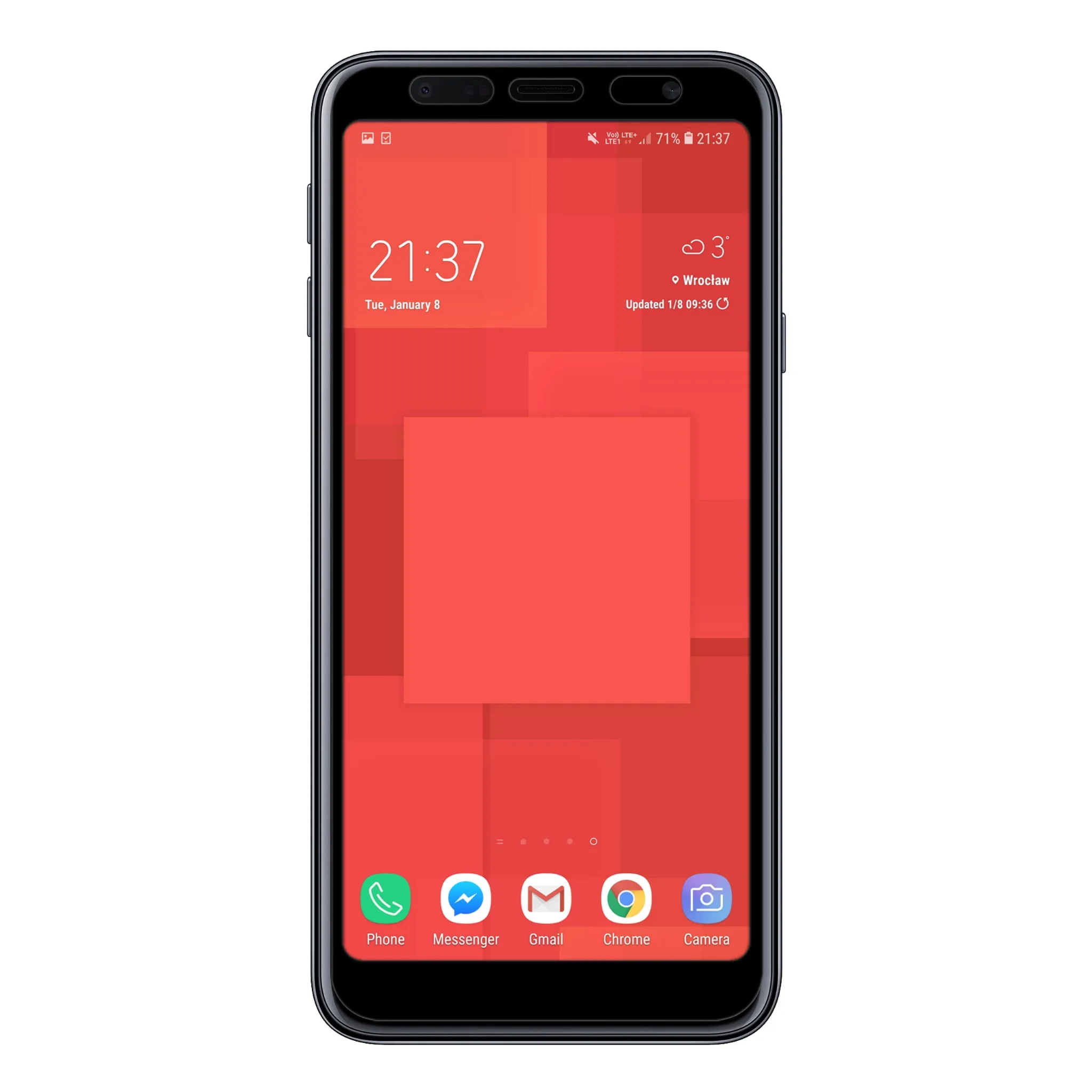 Telefon Samsung Galaxy J4 Plus ze szkłem hartowanym 3D Polski Banan BananGuard w kolorze czarnym