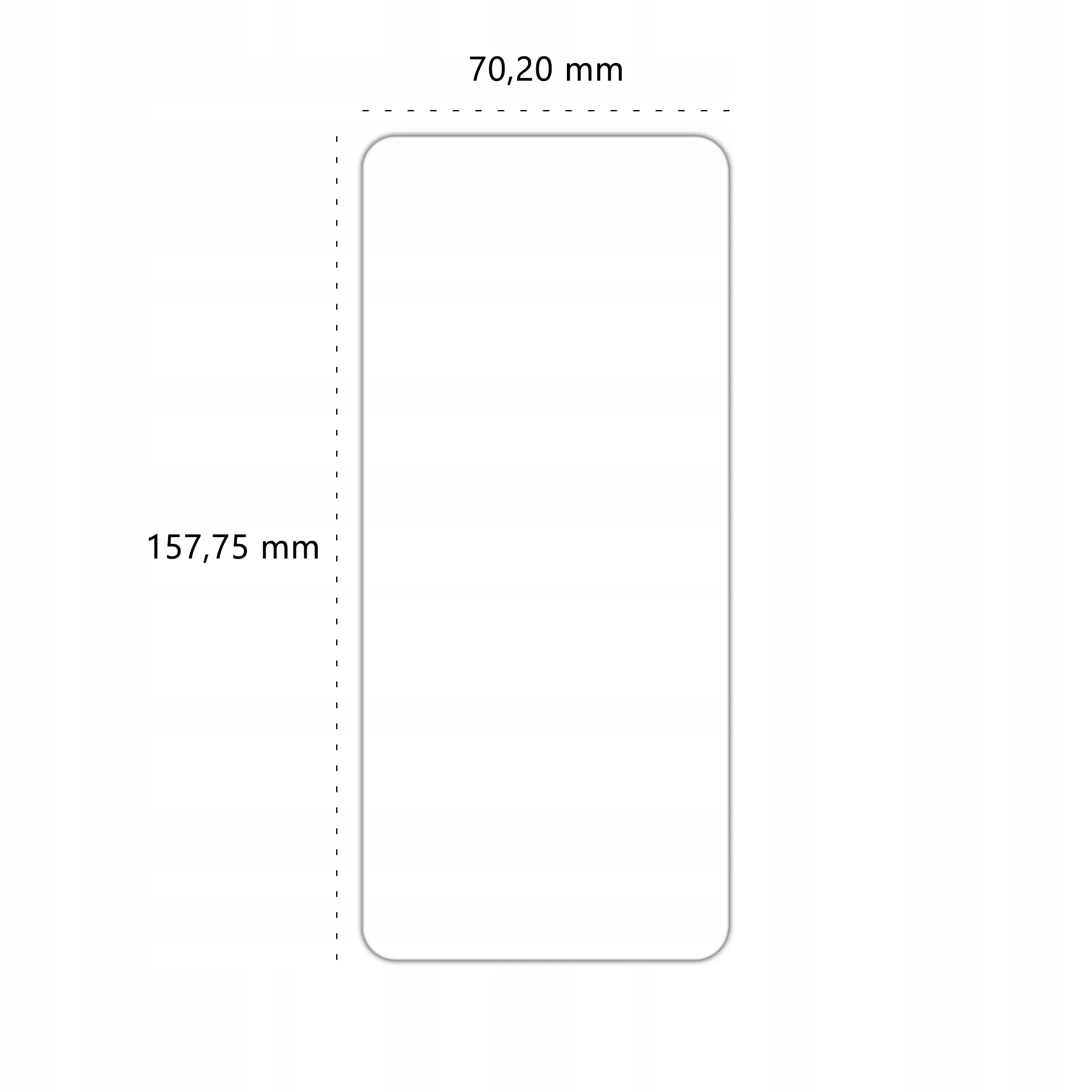 Wymiary szkła hartowanego Polski Banan BananShield do telefonu Xiaomi POCO F3