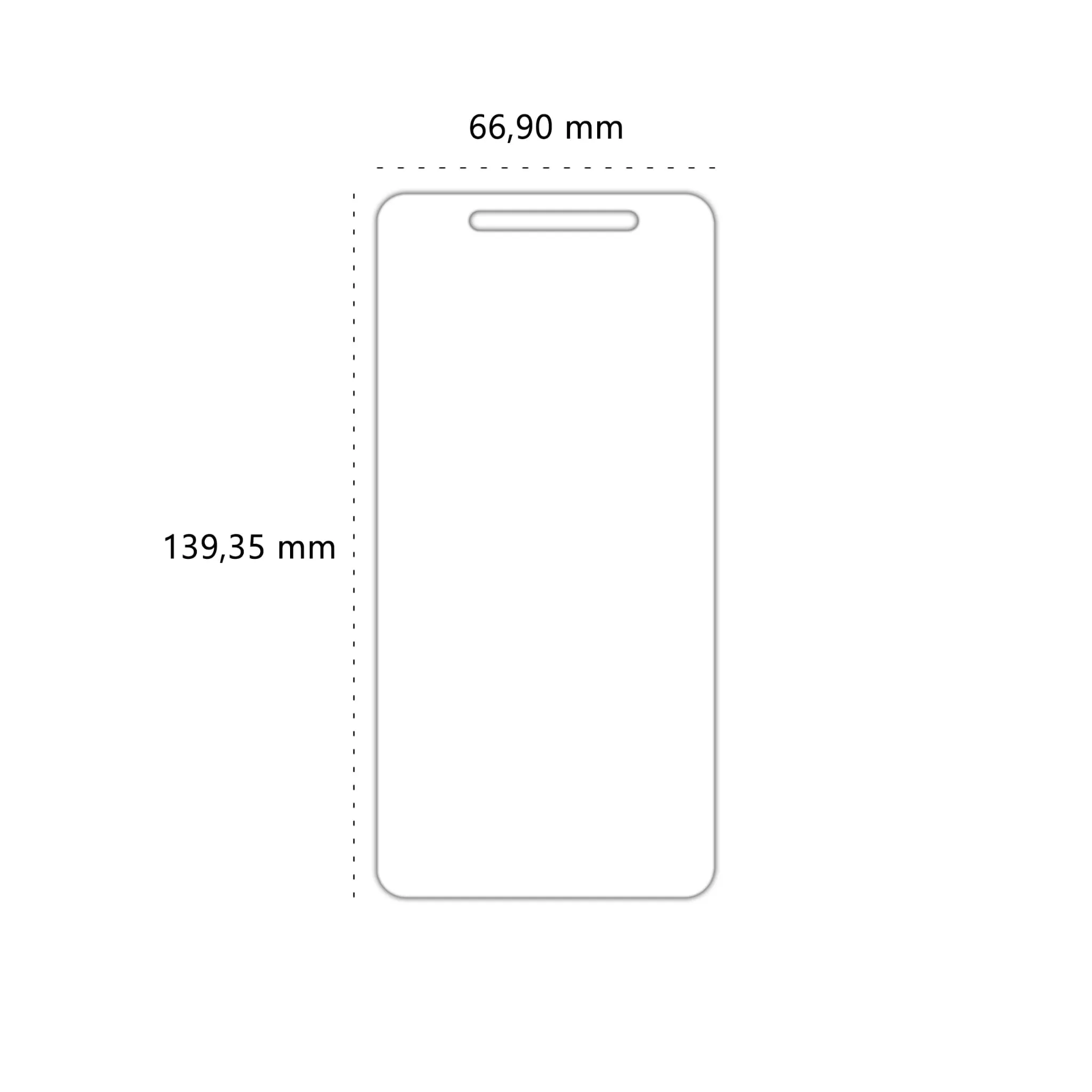 Wymiary szkła hartowanego Polski Banan BananShield do telefonu Huawei Y5 II