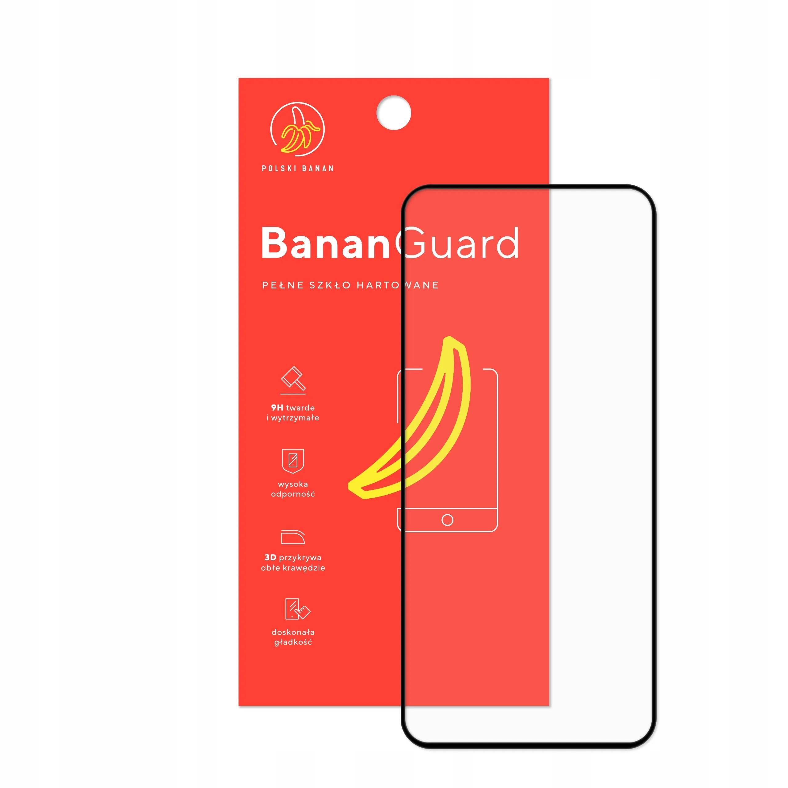 Szkło hartowane 5D Polski Banan BananGuard w kolorze czarnym z opakowaniem do telefonu Xiaomi Mi 11