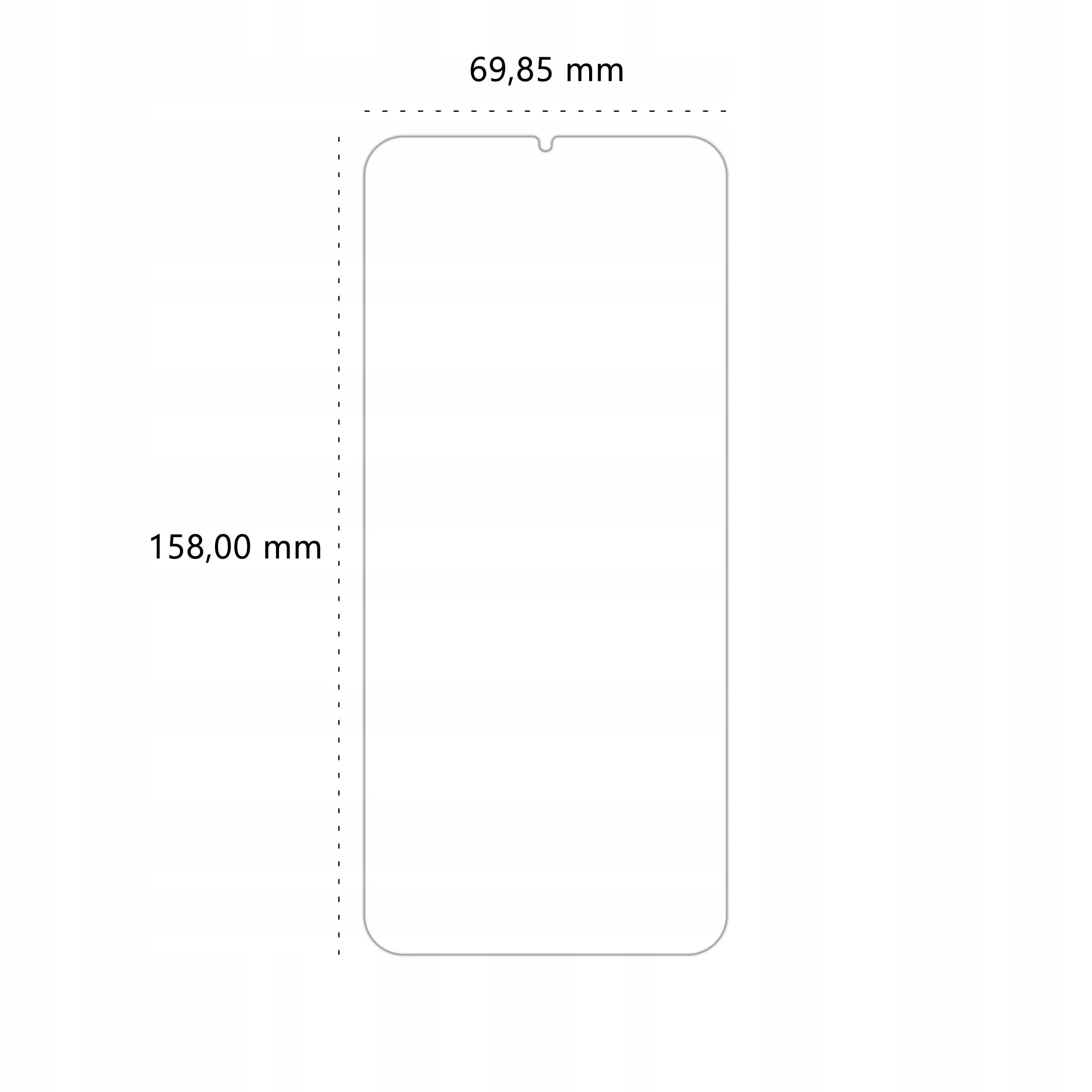 Wymiary folii ochronnej Polski Banan BananEdge do telefonu Xiaomi Mi 10 Lite
