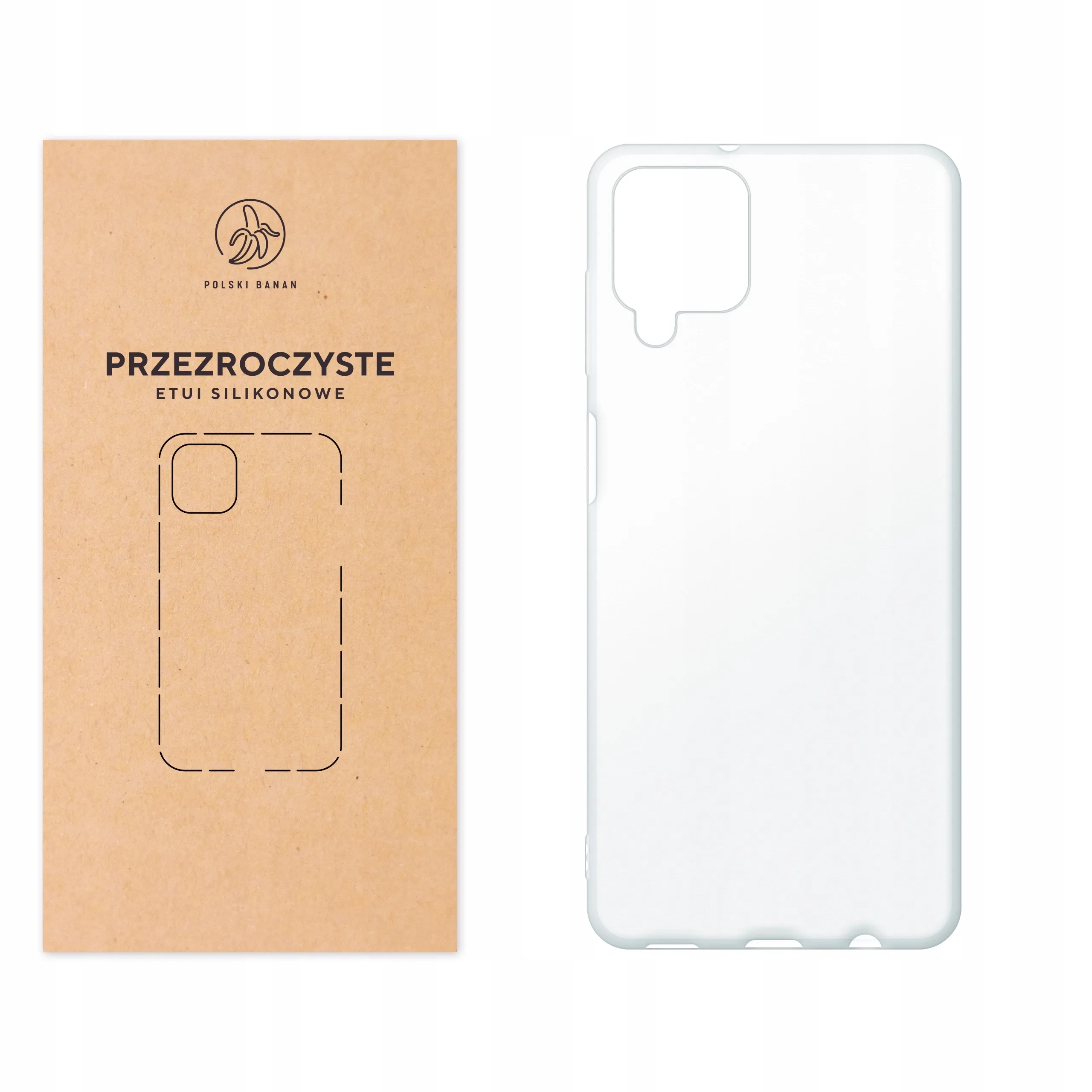 Etui silikonowe przezroczyste Polski Banan do Samsung Galaxy A12 / M12