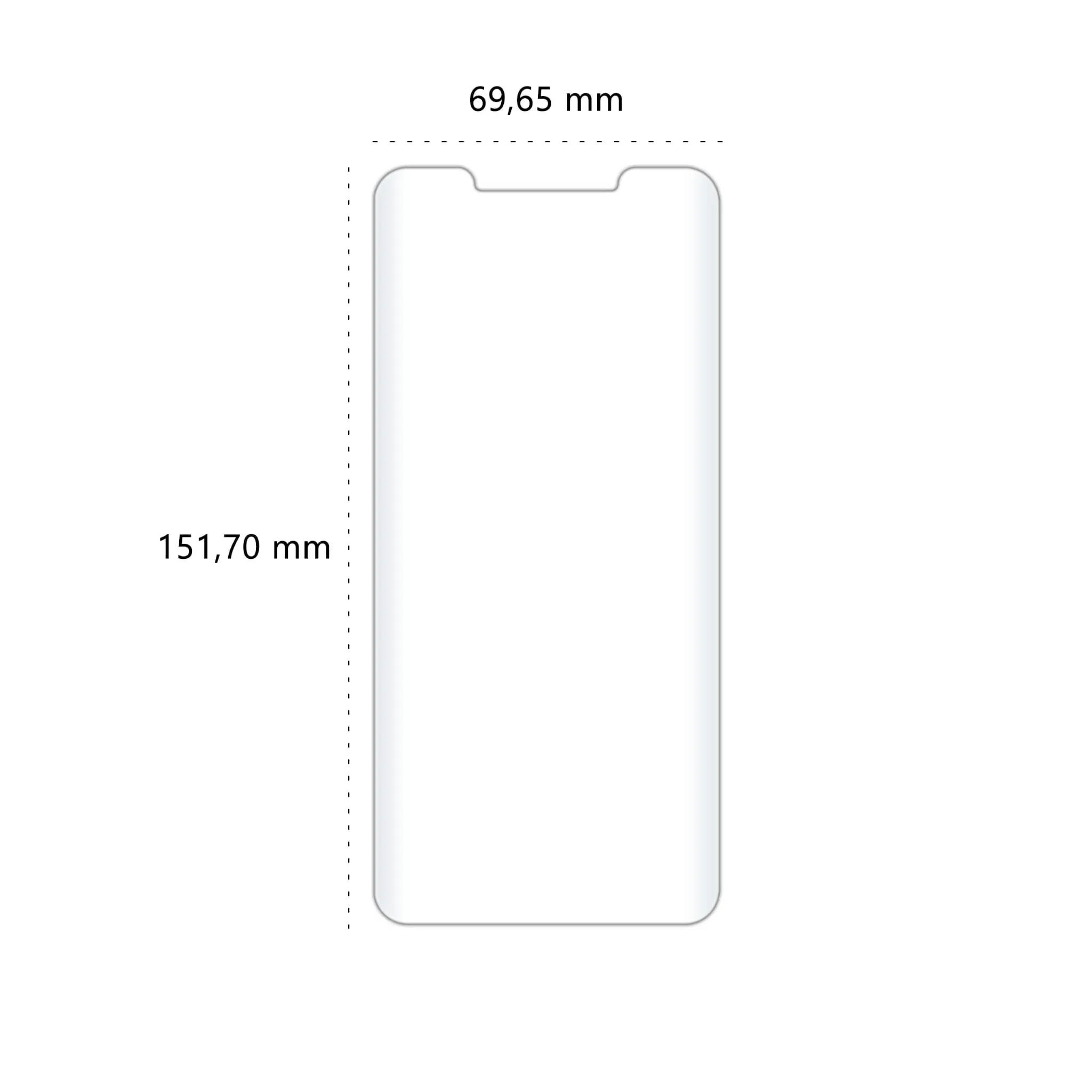 Wymiary szkła hartowanego UV Polski Banan BananUltra do telefonu Huawei Mate 20 Pro