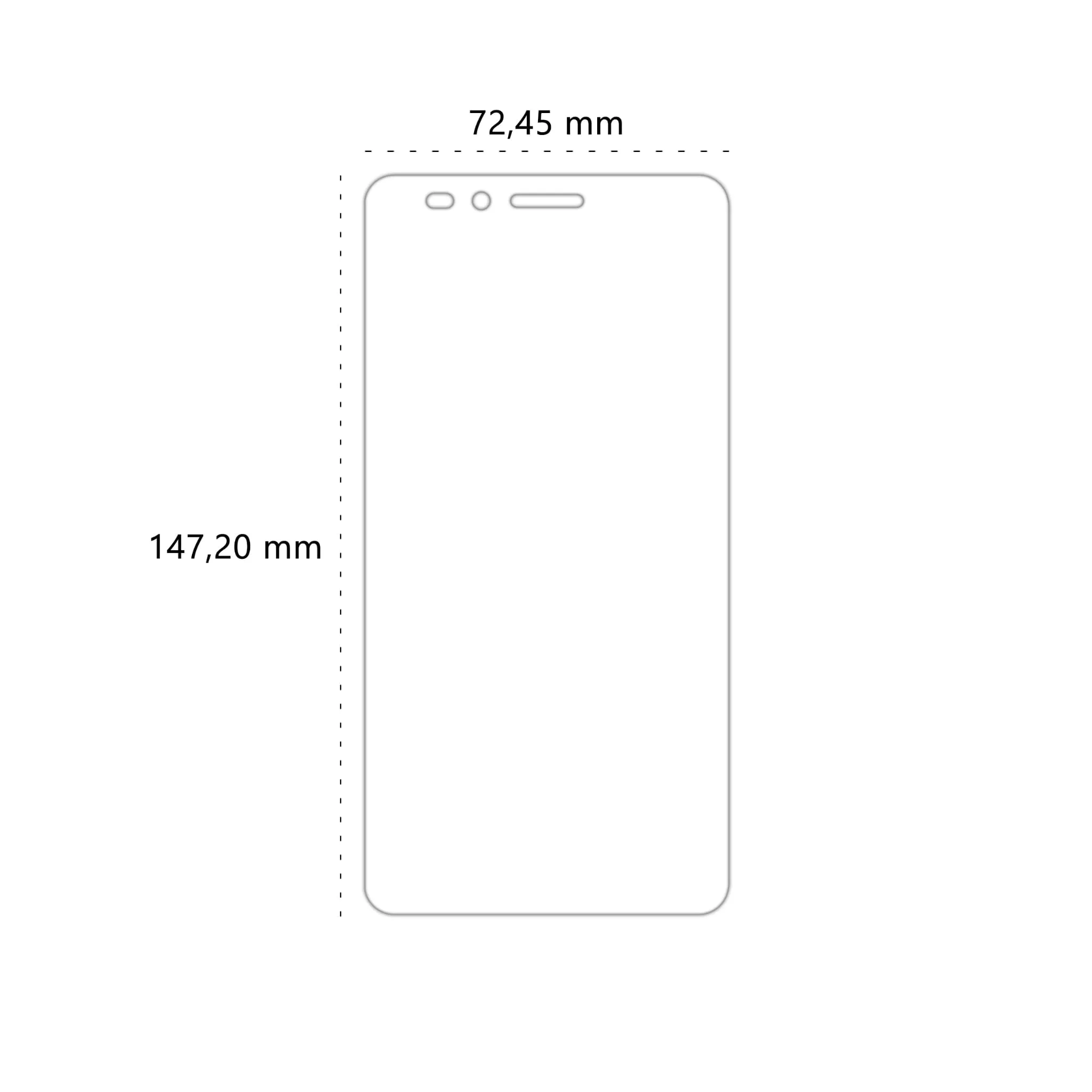 Wymiary szkła hartowanego Polski Banan BananShield do telefonu Honor 5X