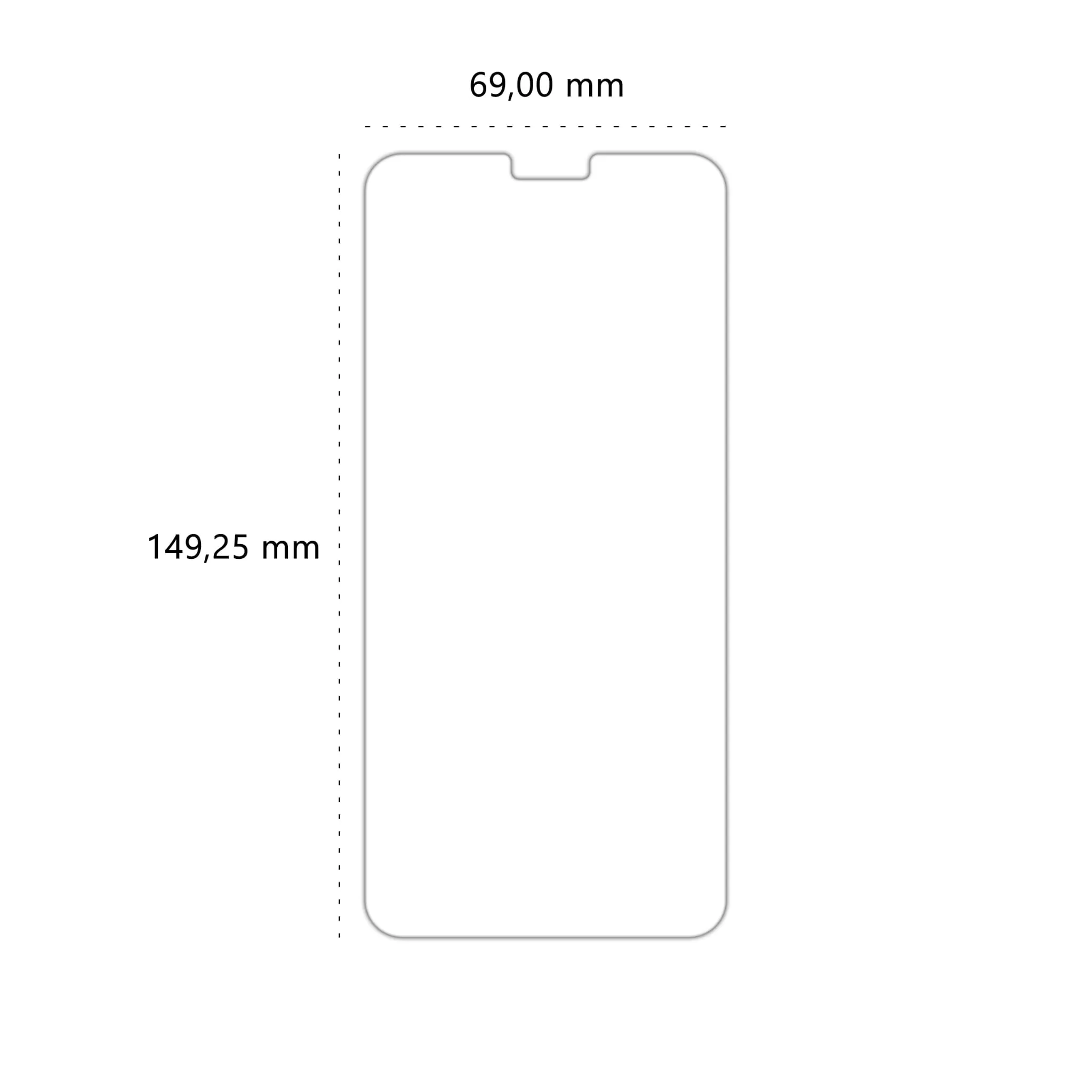 Wymiary szkła hybrydowego Polski Banan BananFlex do telefonu OnePlus 6