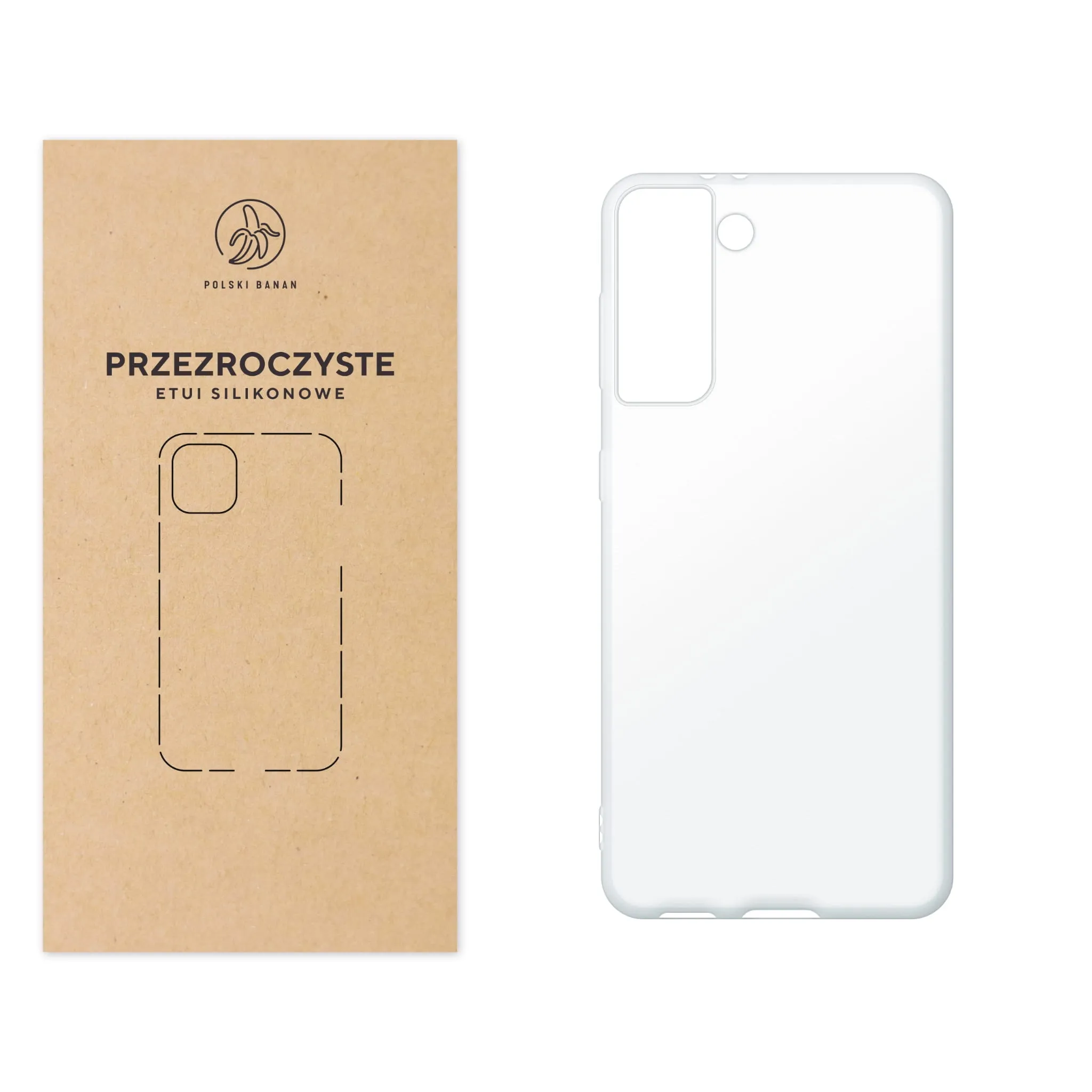 Etui silikonowe przezroczyste Polski Banan do Samsung Galaxy S21