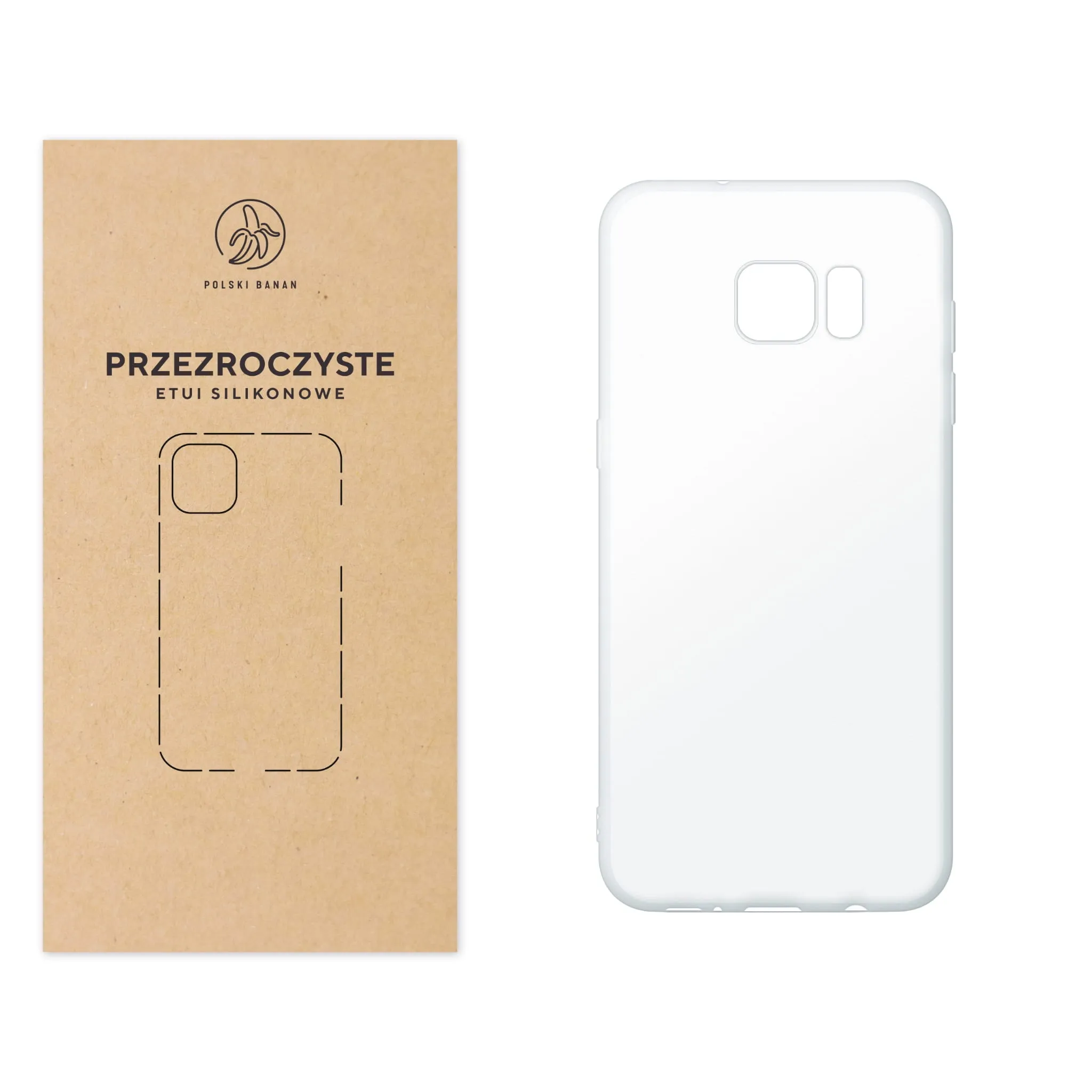 Etui silikonowe przezroczyste Polski Banan do Samsung Galaxy S7 edge