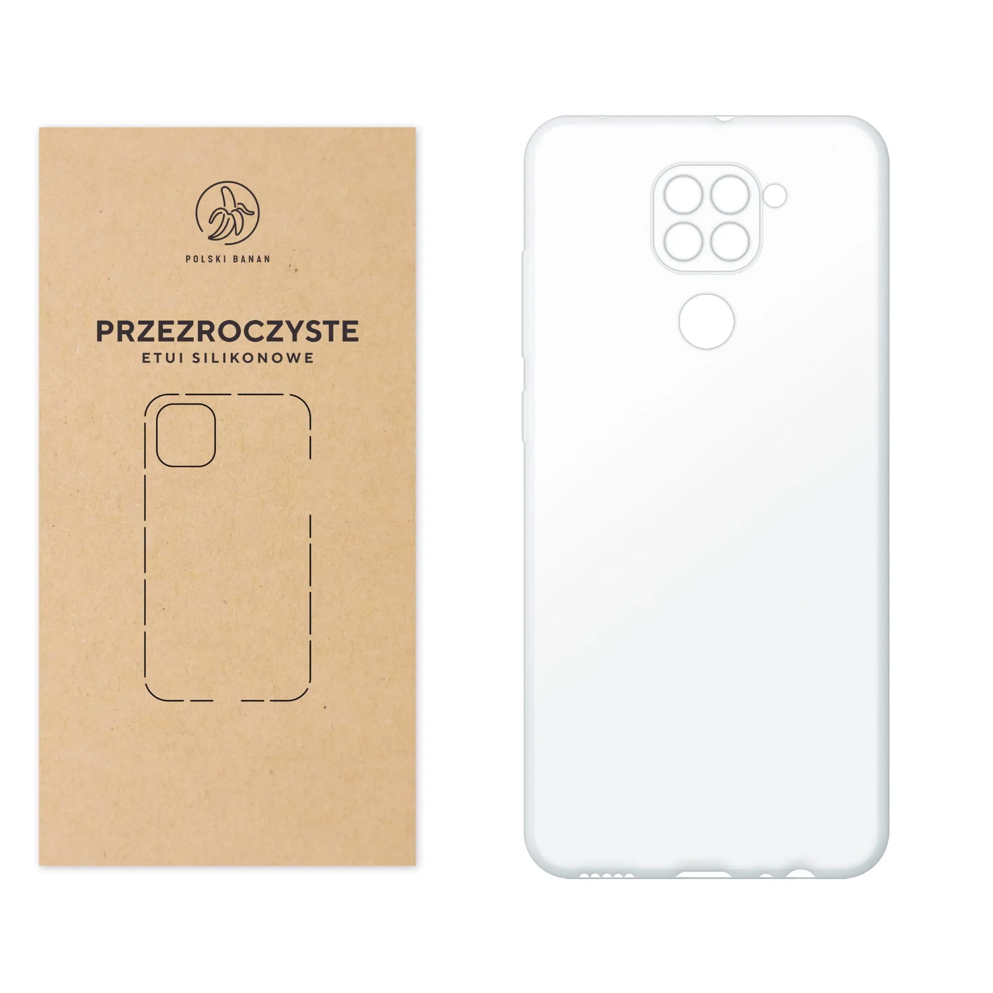 Etui silikonowe przezroczyste Polski Banan do Xiaomi Redmi Note 9