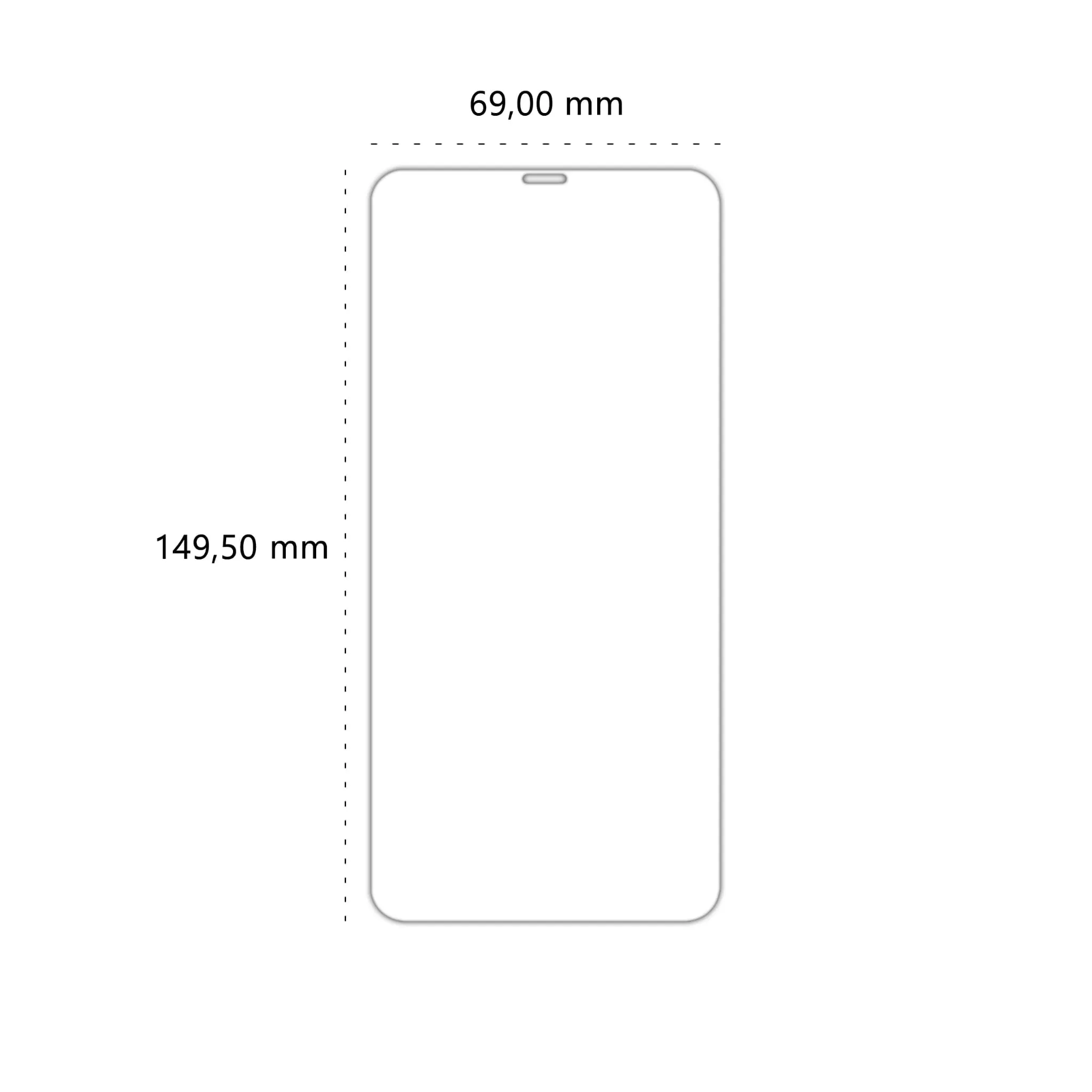 Wymiary szkła hartowanego Polski Banan BananShield do telefonu Apple iPhone Xs Max