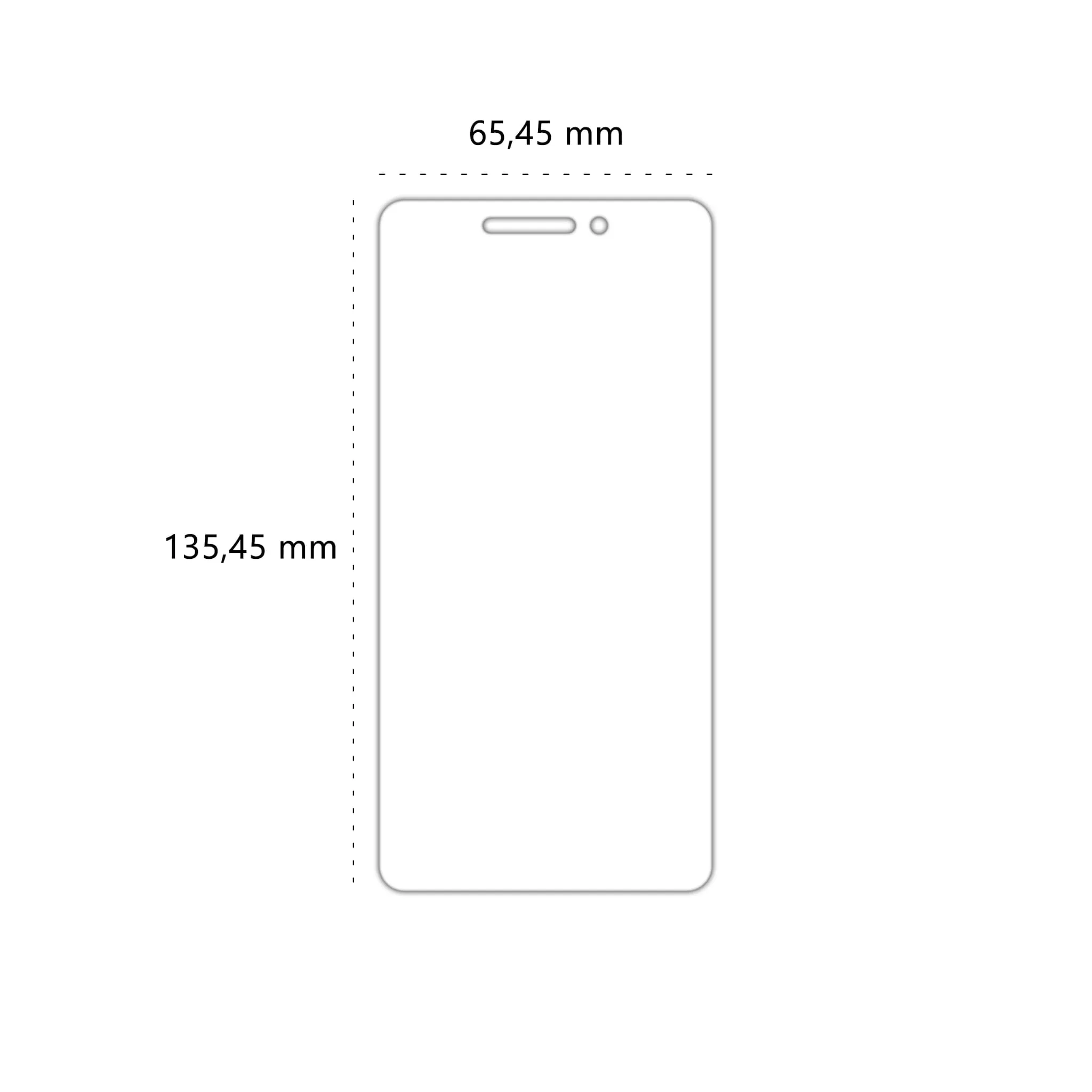 Wymiary szkła hartowanego Polski Banan BananShield do telefonu Xiaomi Redmi 3